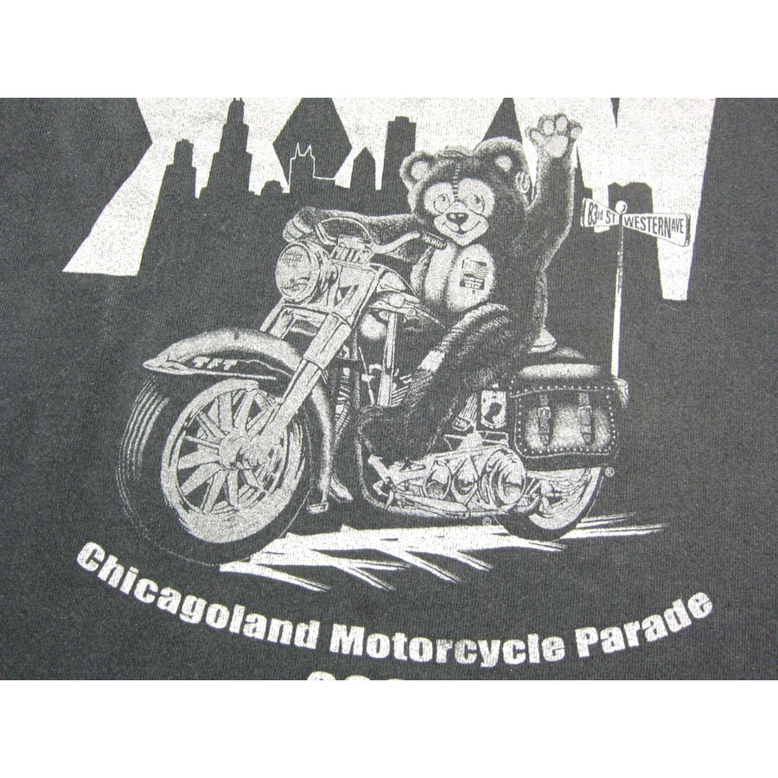 Fruit Of The Loom VINTAGE Fruit of the Loom Sweatshirt Mens L Black 90s Parade Y2K Biker Bears Motor Shirt Pullover Crew Neck Cotton Polyester Fleece All Seasons Size US L / EU 52-54 / 3 - 3 Thumbnail