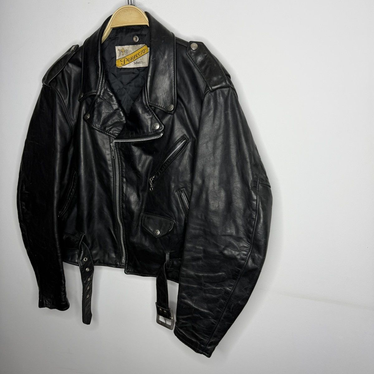 Schott Vintage Perfecto Leather Jacket Ramones Biker Moto