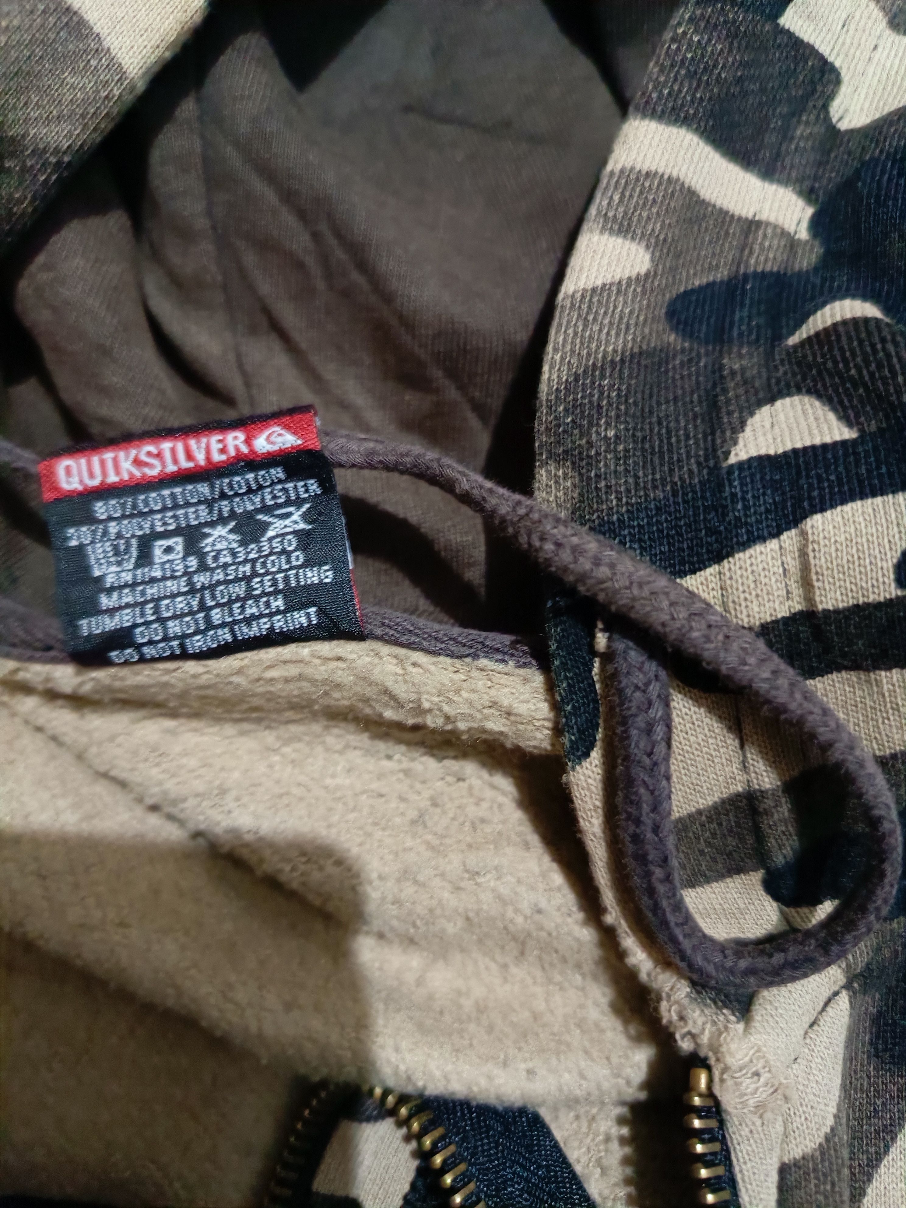 Quiksilver 🔥VTG QUICKSILVER DISTRESSED ZIPPER HOODIE Size US M / EU 48-50 / 2 - 10 Thumbnail