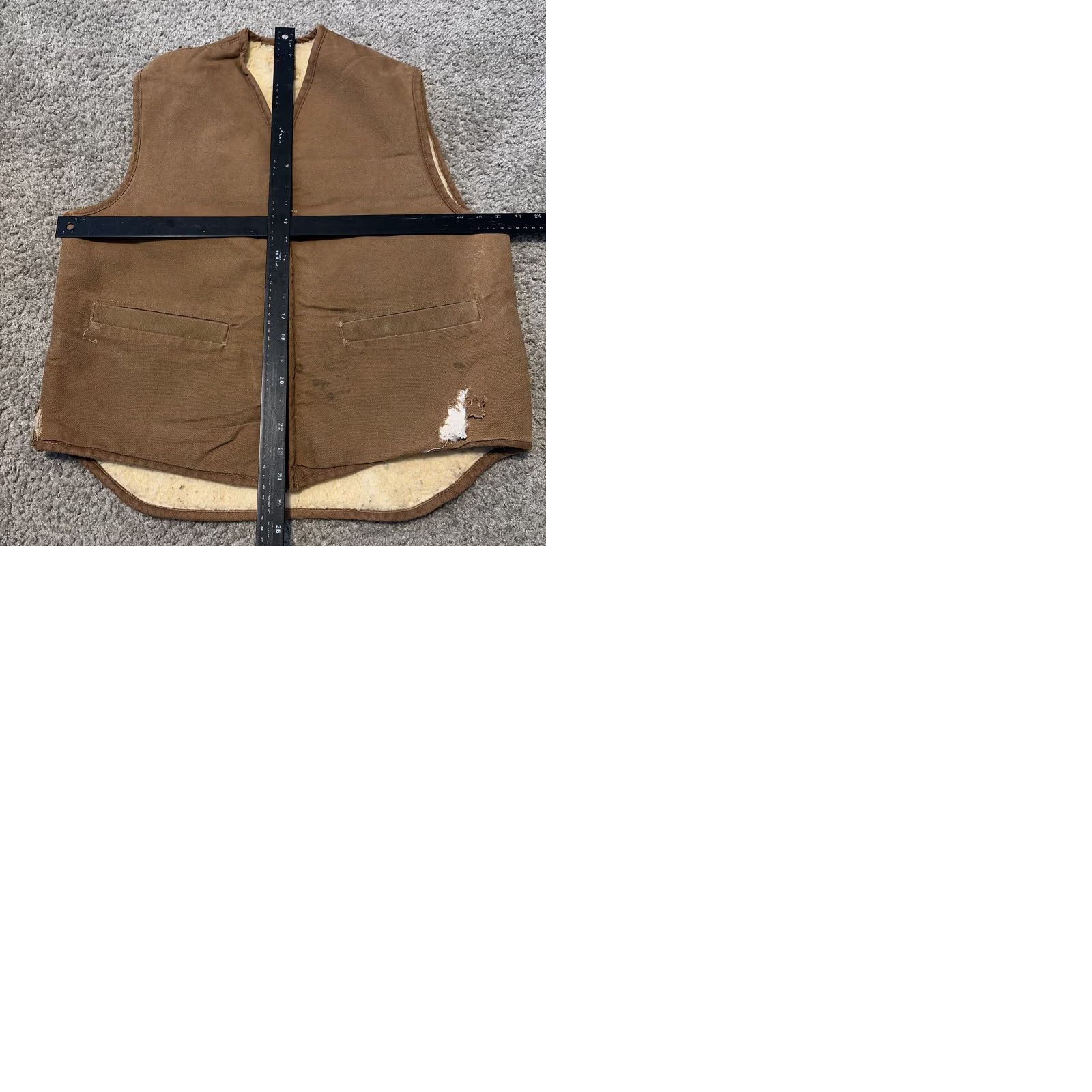Carhartt VINTAGE Carhartt Brown Canvas Sherpa Lined Vest Large Mens 80s Brown Canvas Vest L Size US L / EU 52-54 / 3 - 9 Thumbnail