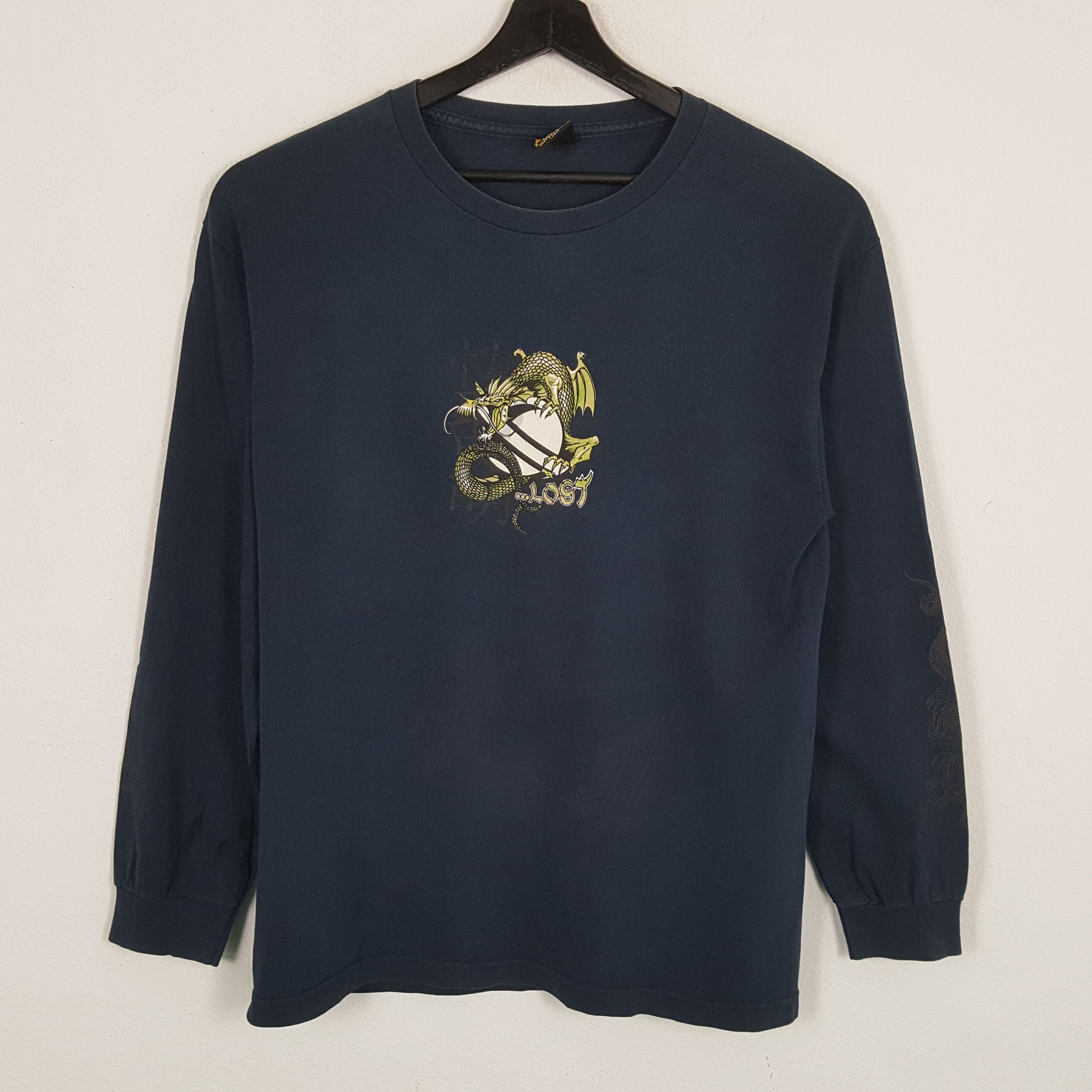 Lost Enterprises × Vintage LOST Center Design Skateboard Style Long Sleeve Tshirt Size US L / EU 52-54 / 3 - 1 Thumbnail