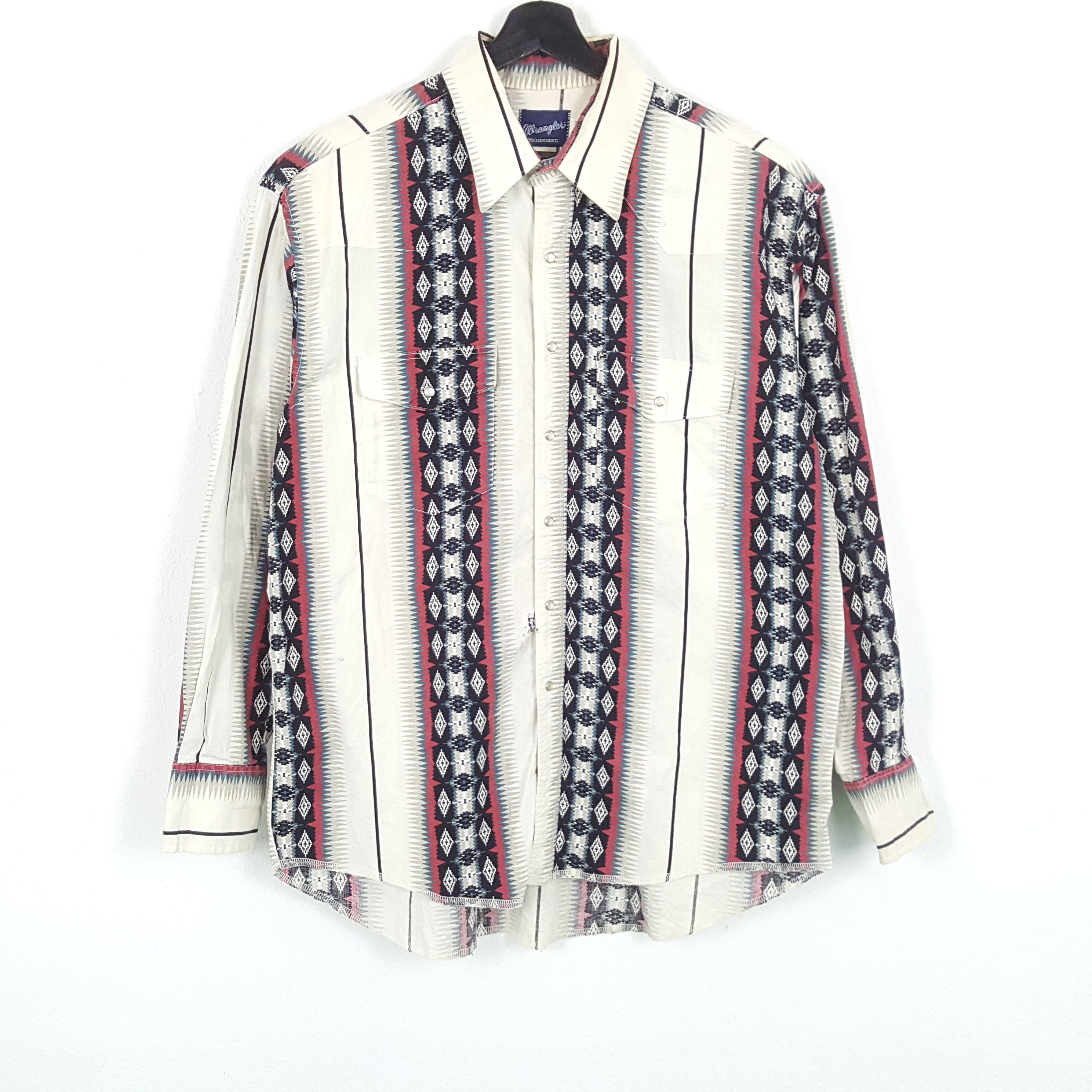 Vintage × Wrangler WRANGLER American Classic Fashion Style Casual Shirt Size US XL / EU 56 / 4 - 1 Thumbnail