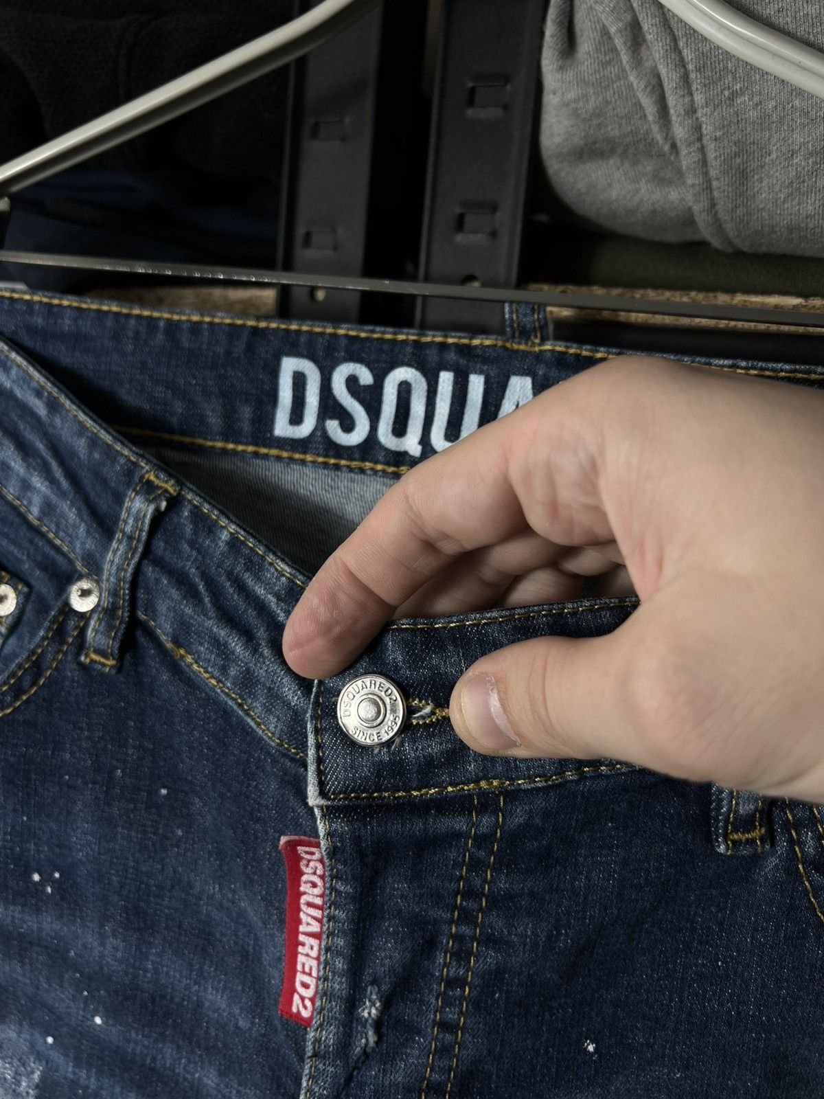 Dsquared2 Dsquared2 Slim Jeans Blue Distressed Paint Splatter Denim Size US 36 / EU 52 - 9 Thumbnail