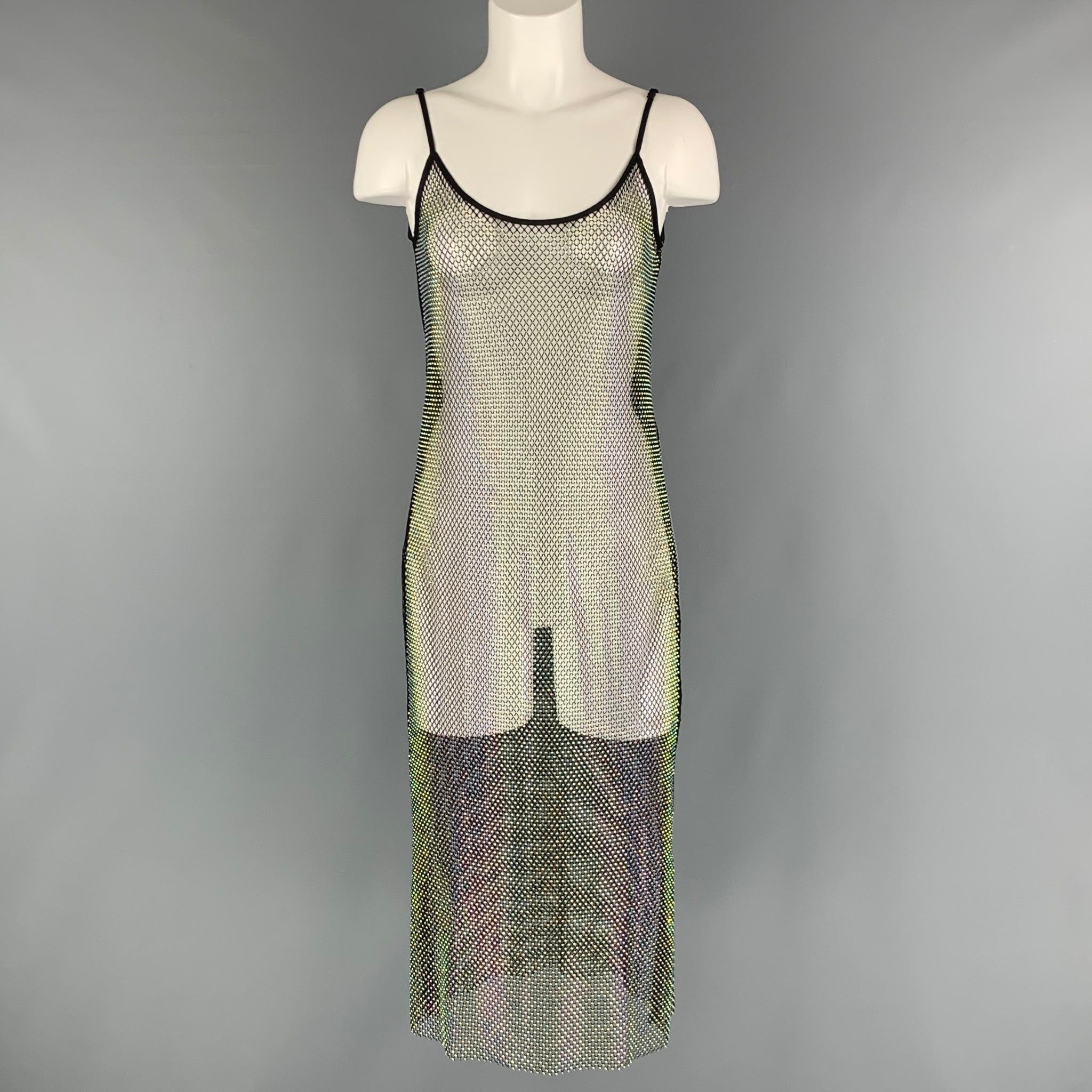 image of Stine Goya Black Polyester Beaded Slip Dress, Women's (Size Small)
