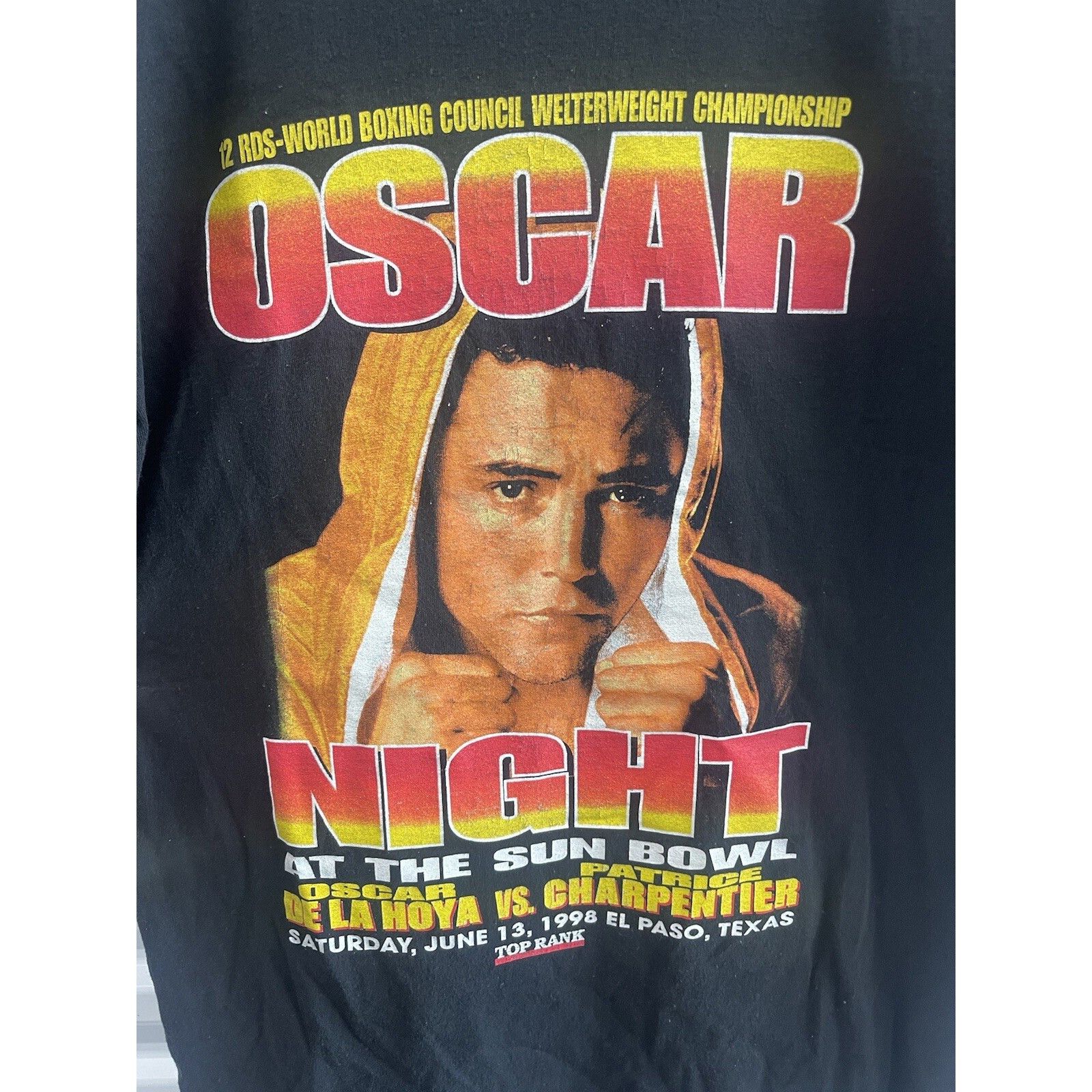Other Vtg 90s Oscar De La Hoya Black T Shirt Oscar Night Promo Box Size US L / EU 52-54 / 3 - 2 Thumbnail