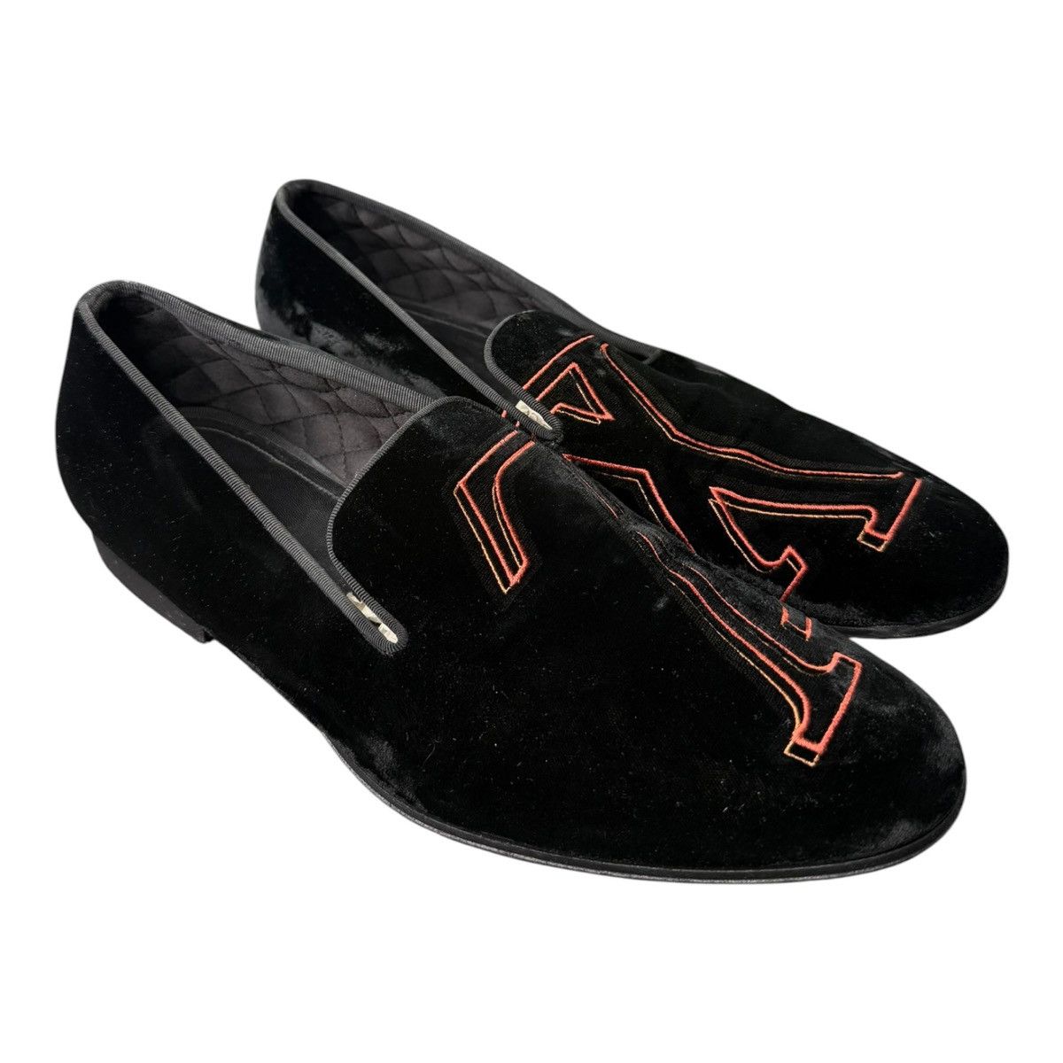 Louis Vuitton Louis Vuitton Velvet Monogram Loafers Black LV 7.5 US 8.5 Size US 8.5 / EU 41-42 - 9 Thumbnail