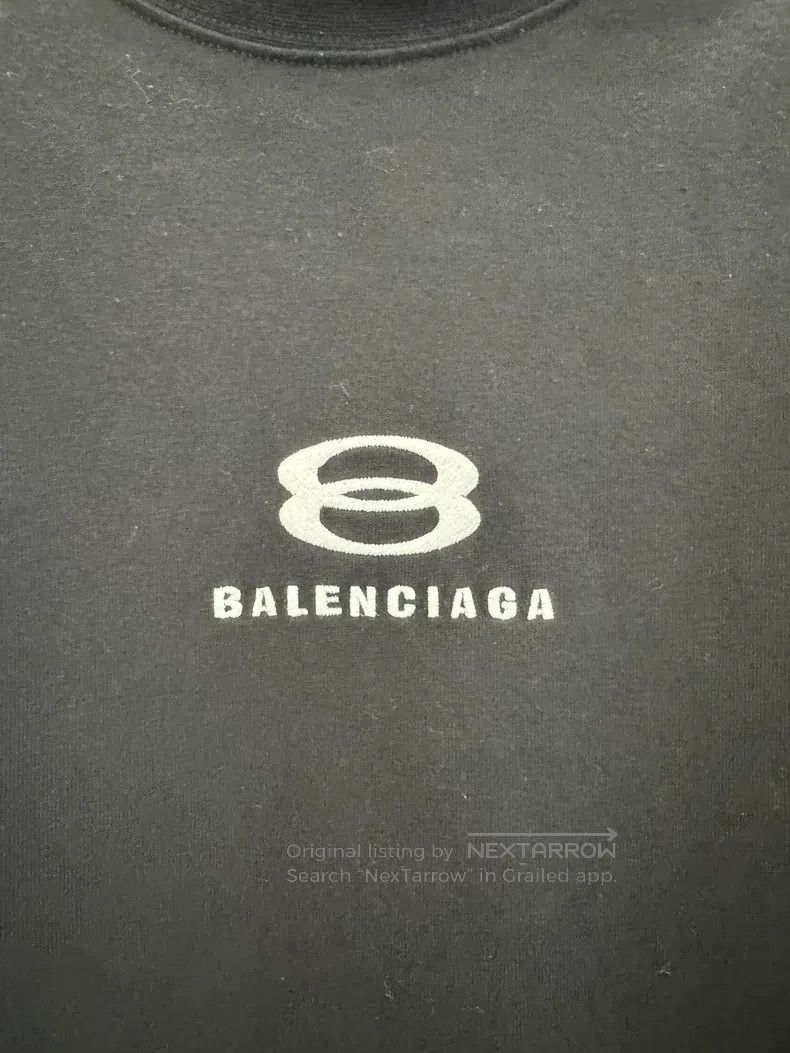 Balenciaga Balenciaga Back Reverse Patchwork Embroidered Logo Black S Size US L / EU 52-54 / 3 - 4 Thumbnail