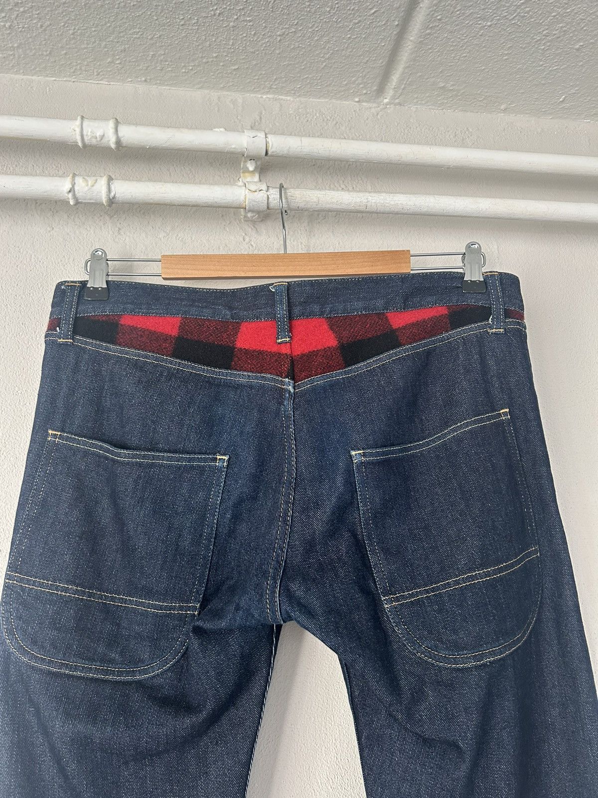 Comme des Garcons Tartan Check Yoke Jeans Size US 35 - 9 Thumbnail