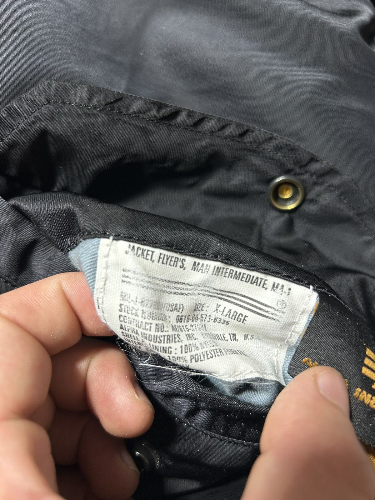 Alpha Industries Vintage Alpha Industries MA-1 Big Red Machine Custom Bomber Size US XL / EU 56 / 4 - 10 Thumbnail