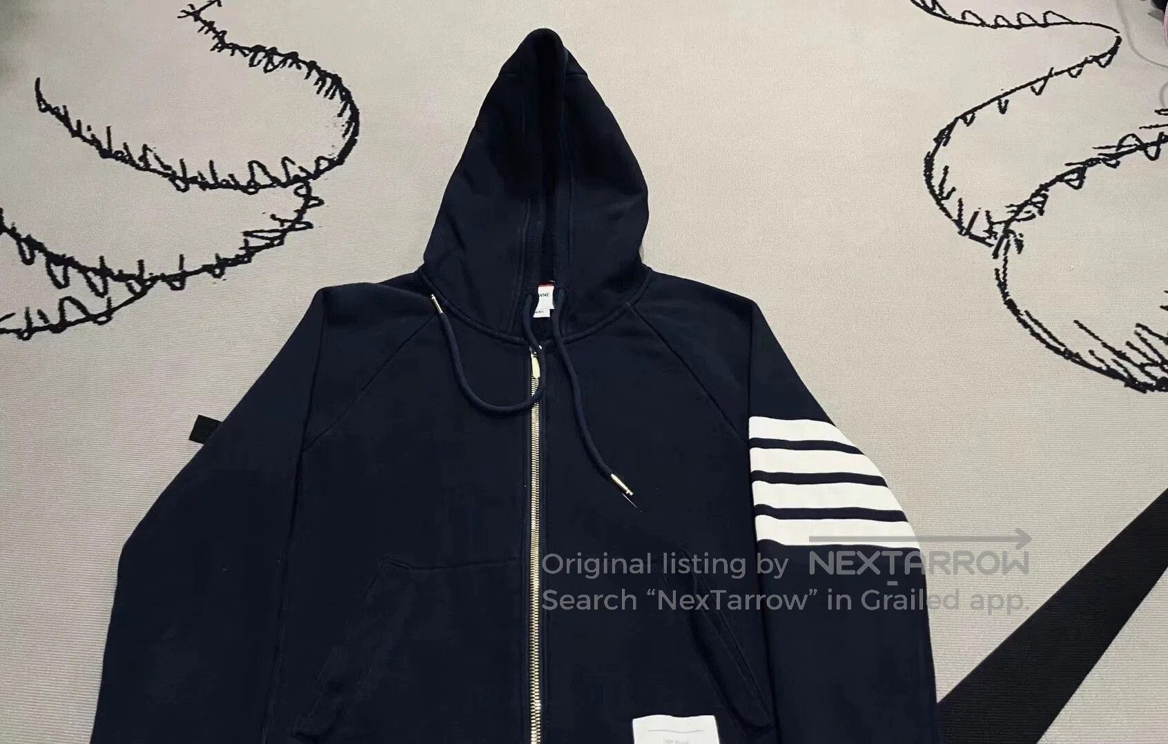 Thom Browne thom browne navy knitted hoodie jacket. Size US S / EU 44-46 / 1 - 3 Thumbnail