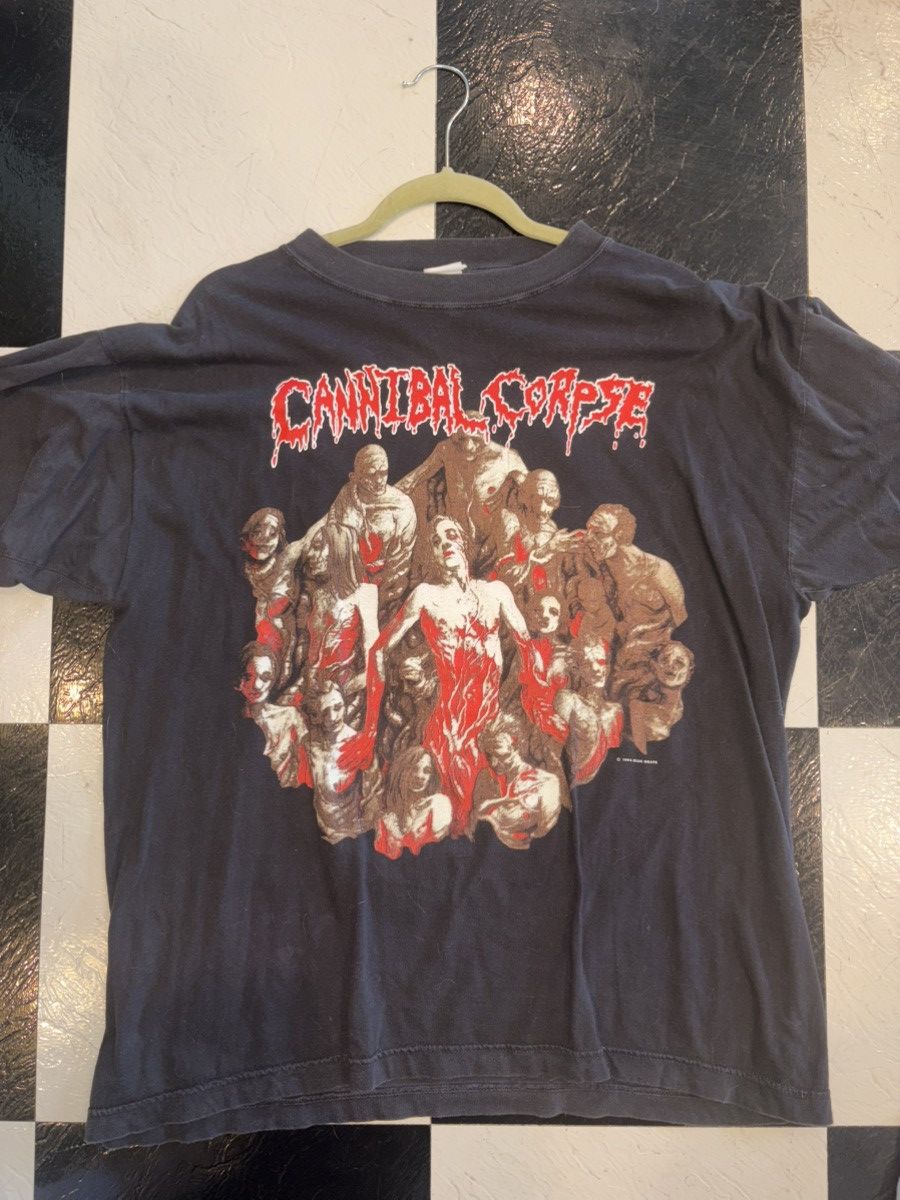 Band Tees VINTAGE 1994 CANNIBAL CORPSE THE BLEEDING SHIRT Size US XL / EU 56 / 4 - 1 Thumbnail