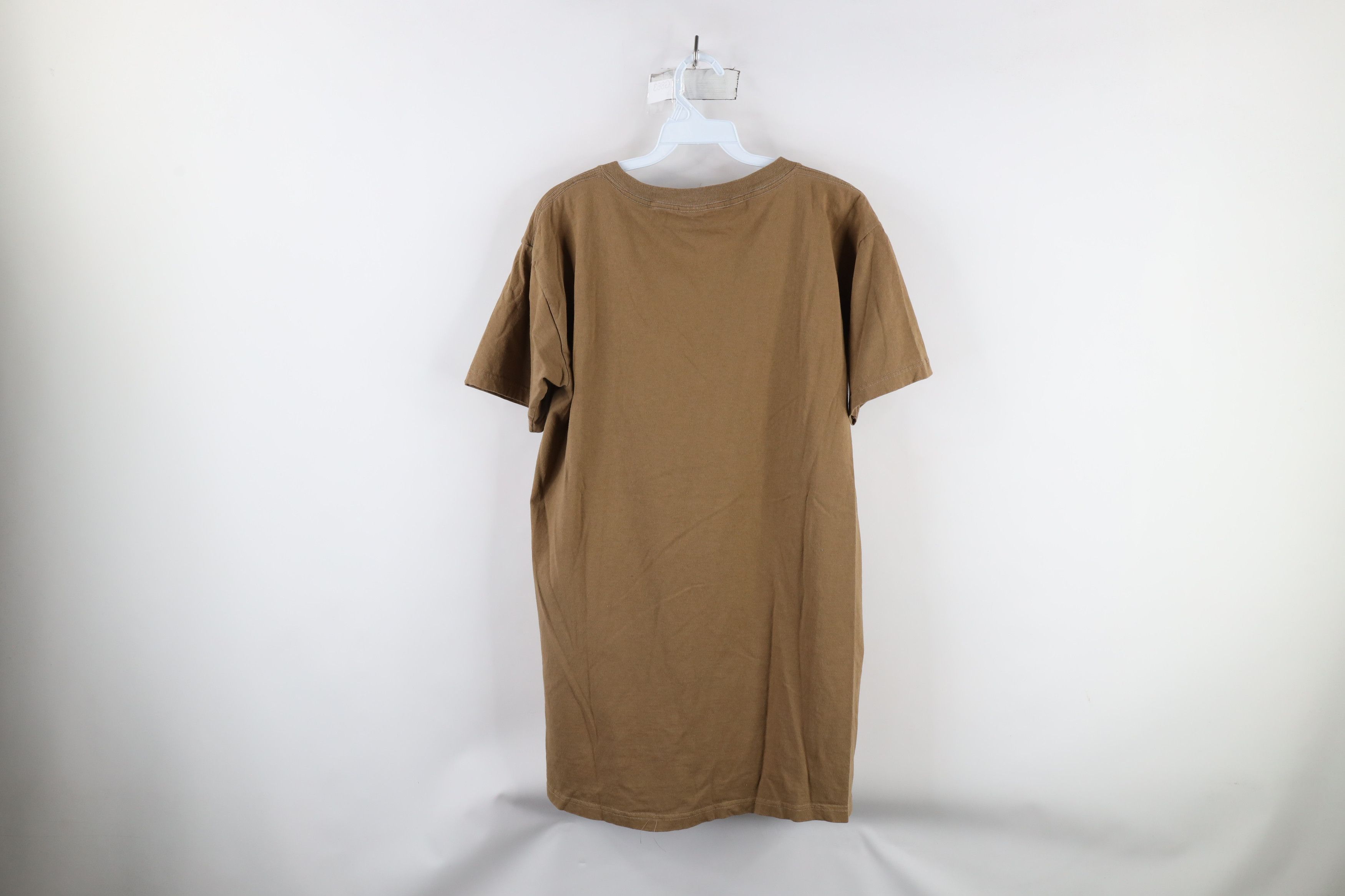Vintage Vintage 90s Streetwear Faded Blank Cotton T-Shirt Brown USA Size US L / EU 52-54 / 3 - 7 Thumbnail