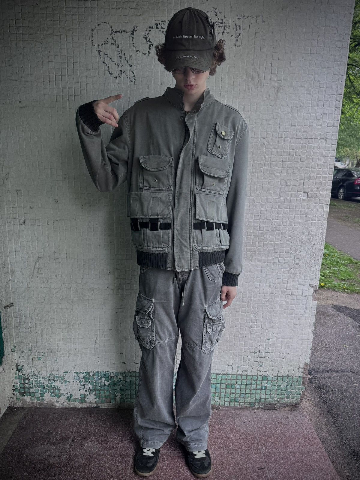 Dolce & Gabbana AW2003 Dolce & Gabbana Faded Bondage Utility Cargo Jacket Size US L / EU 52-54 / 3 - 3 Thumbnail