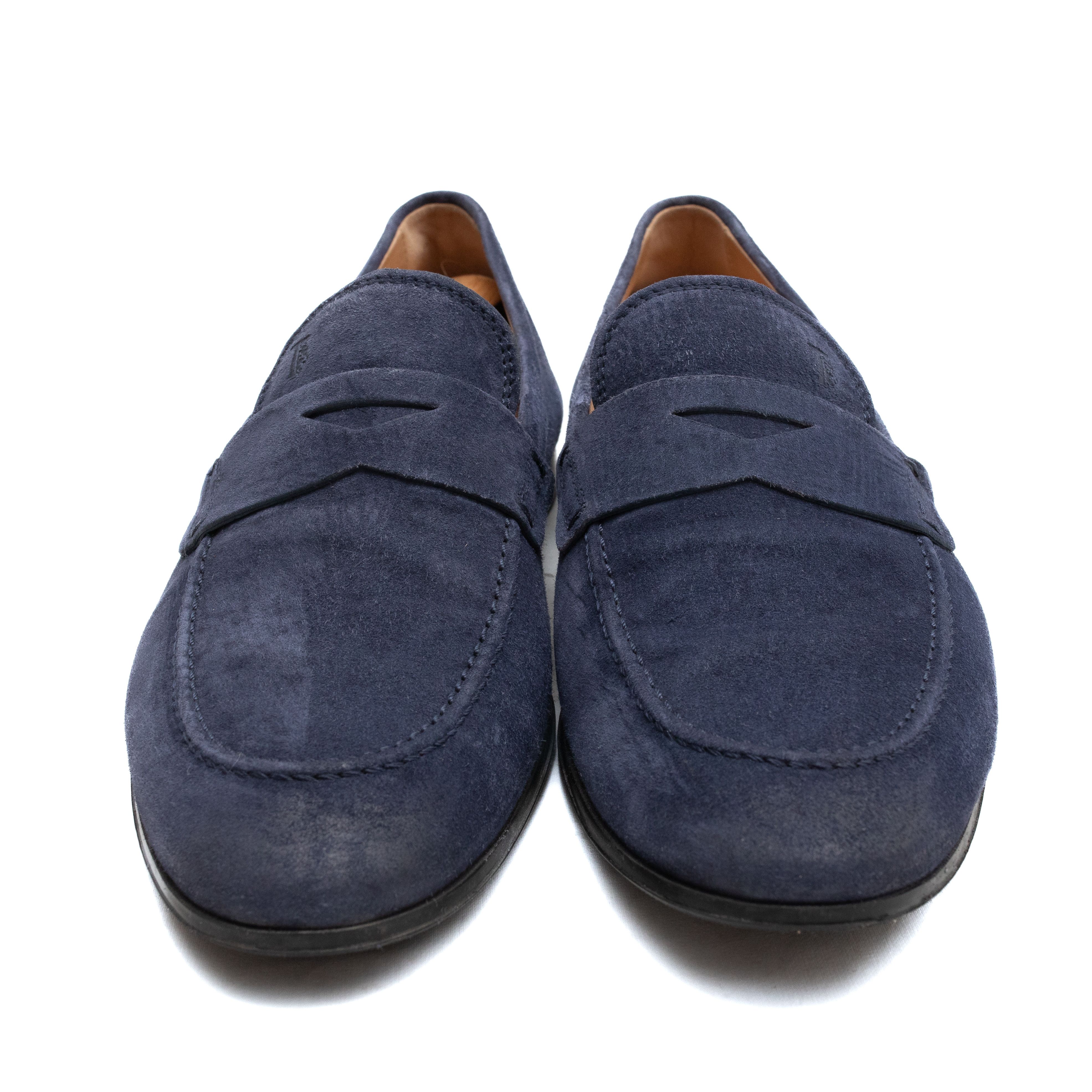 Tod's TOD’S Blue Suede Penny Loafers Size US 8.5 / EU 41-42 - 4 Thumbnail