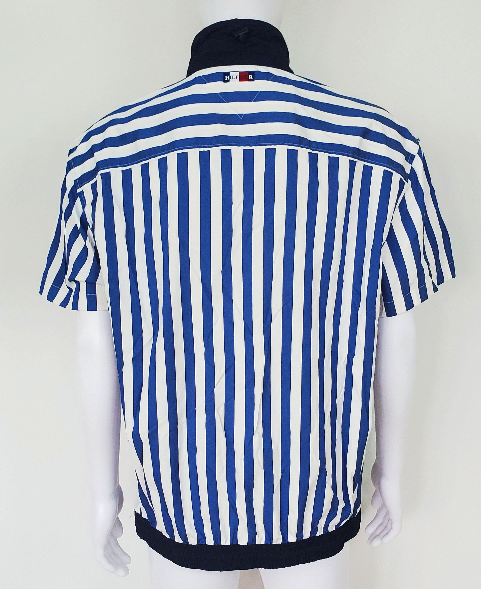 Tommy Hilfiger Tommy Hilfiger Striped Half Zip Shirt Drawstring Hem Size US M / EU 48-50 / 2 - 5 Thumbnail