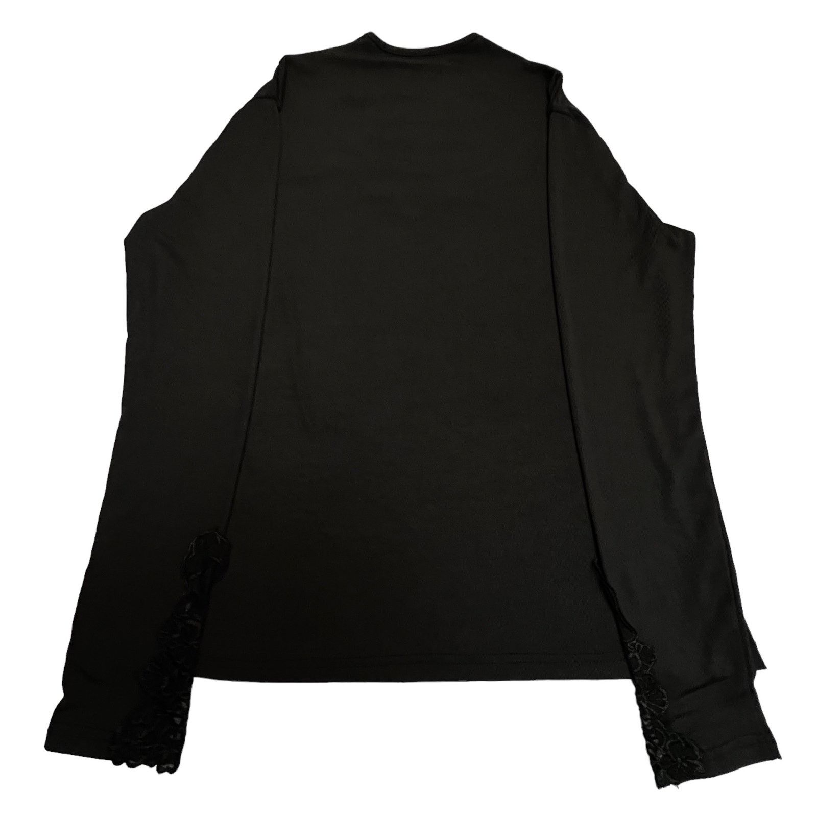 Other Woman’s Black Long Sleeve Top with Floral Lace Accents Size 3XL / US 20-22 - 6 Thumbnail