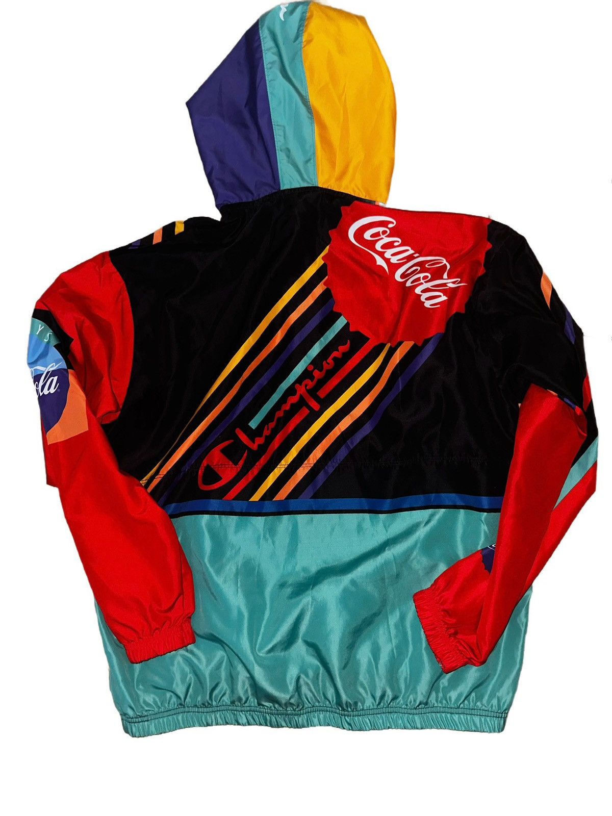 Champion Coca-Cola colour block windbreaker jacket Size US M / EU 48-50 / 2 - 2 Thumbnail