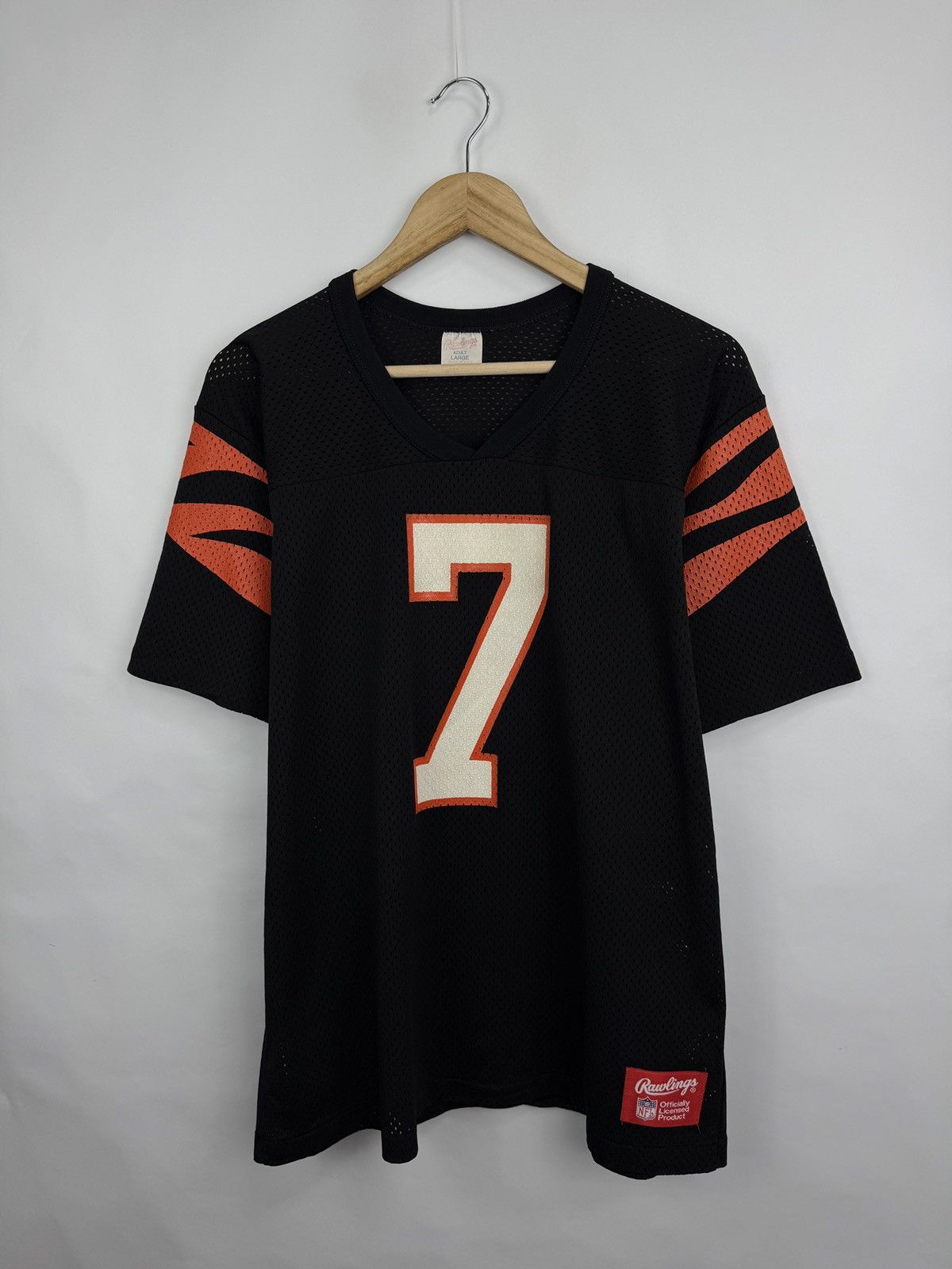 NFL 🏈🇺🇸 Vintage 80s Rawlings NFL Football Jersey #7 Made in USA Size US L / EU 52-54 / 3 - 2 Thumbnail