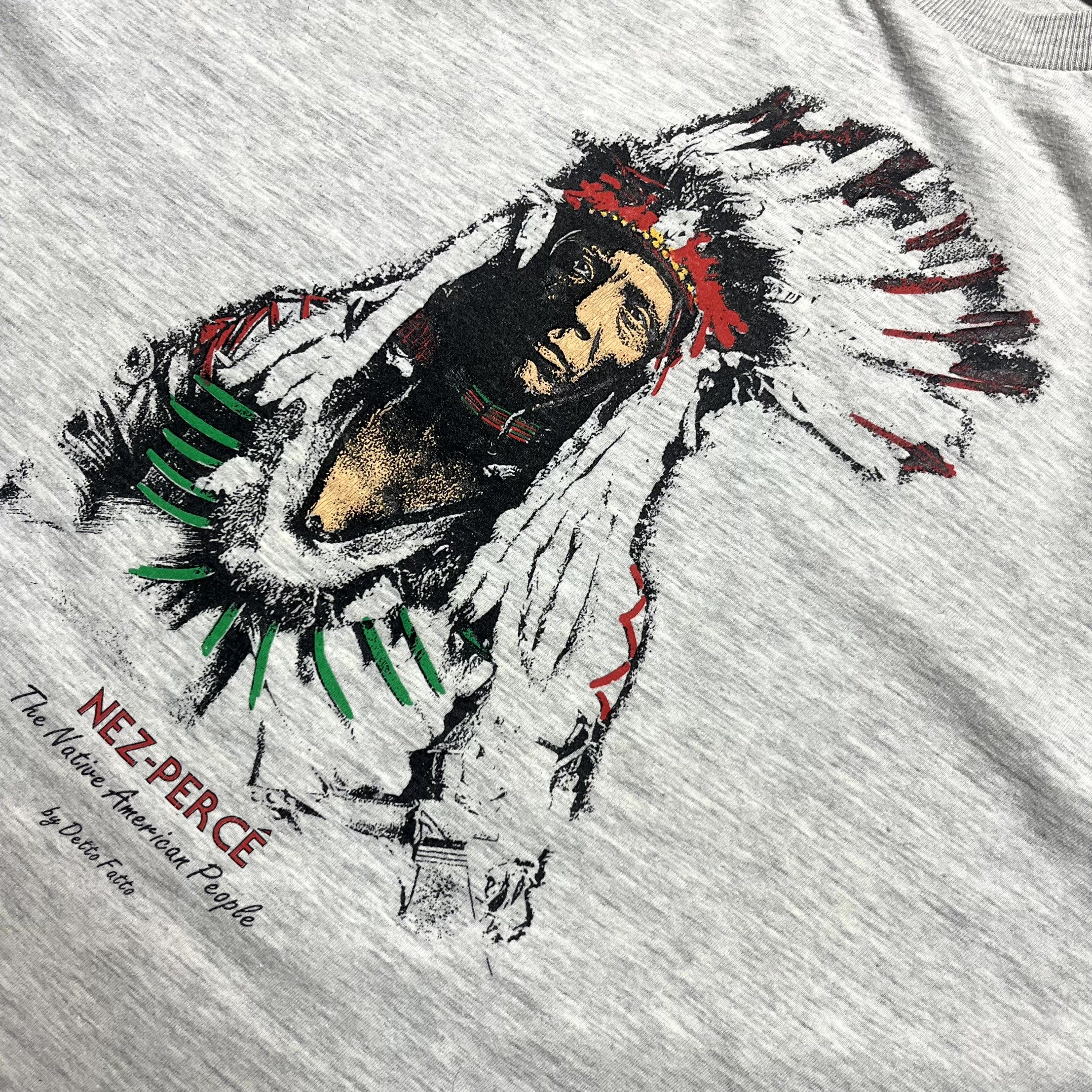 Vintage Vintage Native American Grey Boxed T-Shirt Size M Size US M / EU 48-50 / 2 - 4 Thumbnail