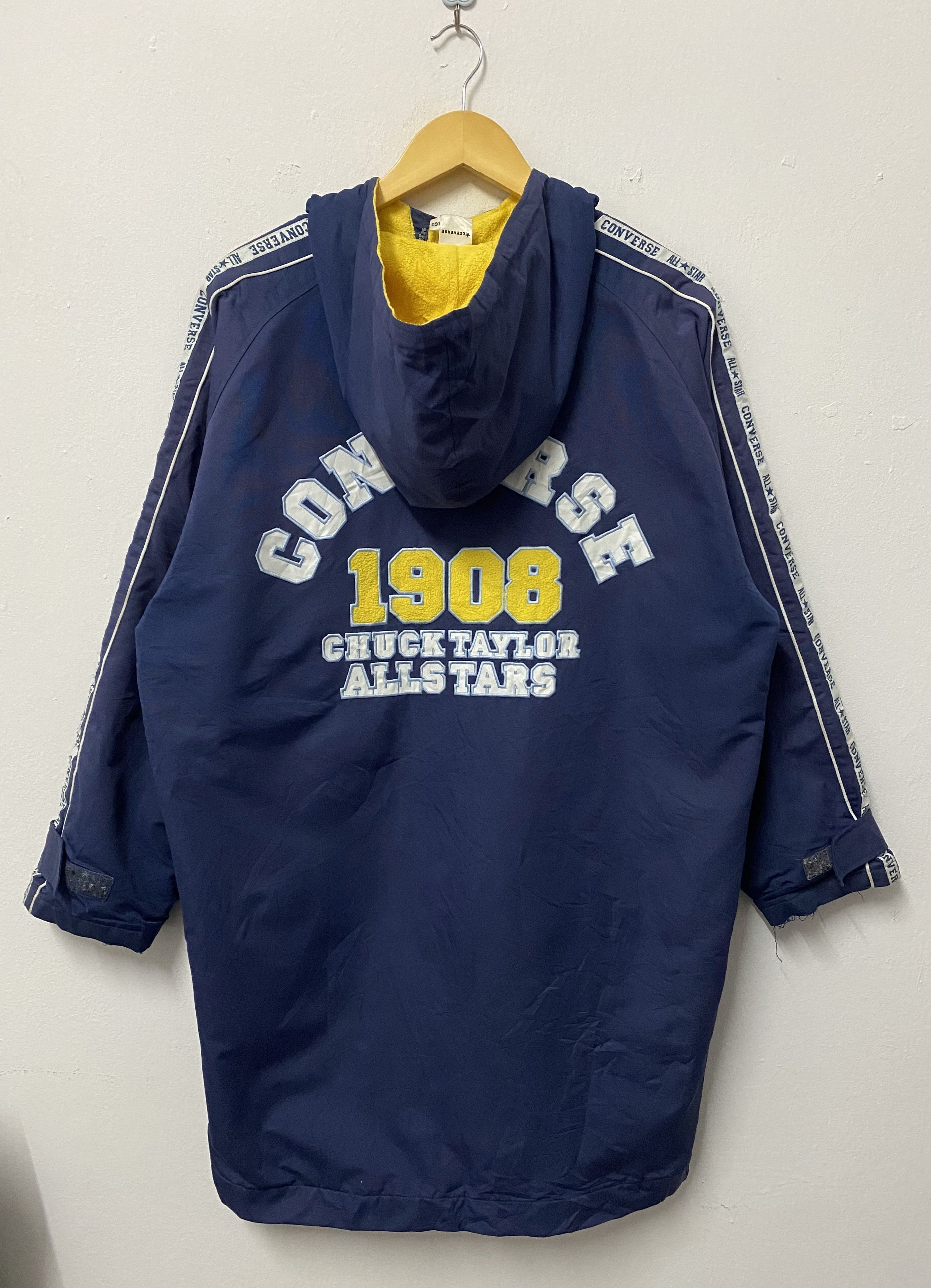 Converse Vtg Converse 1908 All Stars Fleece Windbreaker Bench Jacket Size US XL / EU 56 / 4 - 2 Thumbnail