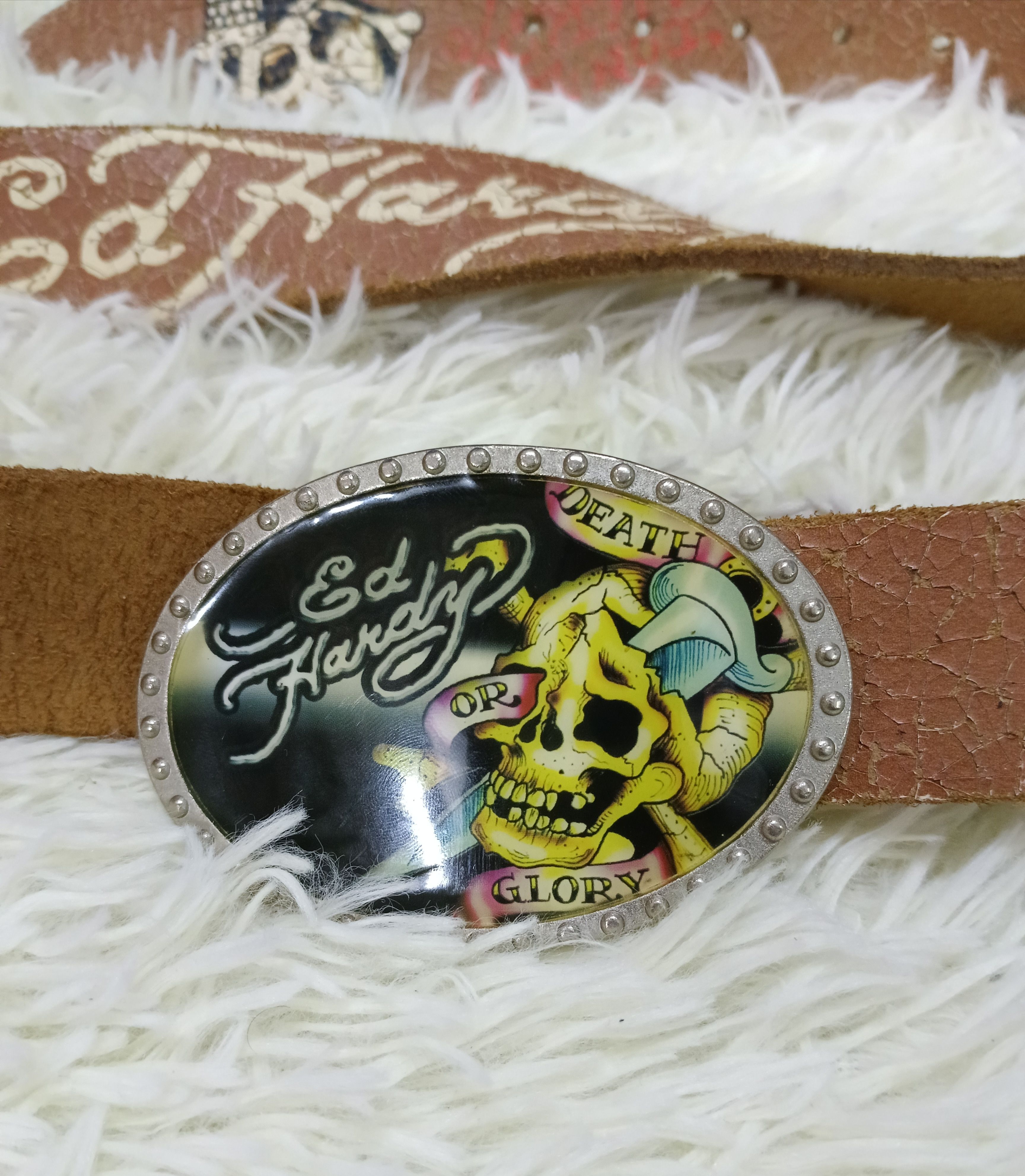 小物 archive edhardy belt scull buckle y2k Ed Hardy Archive Ed Hardy Y2K Designer Men's Skull Tattoo Buckle