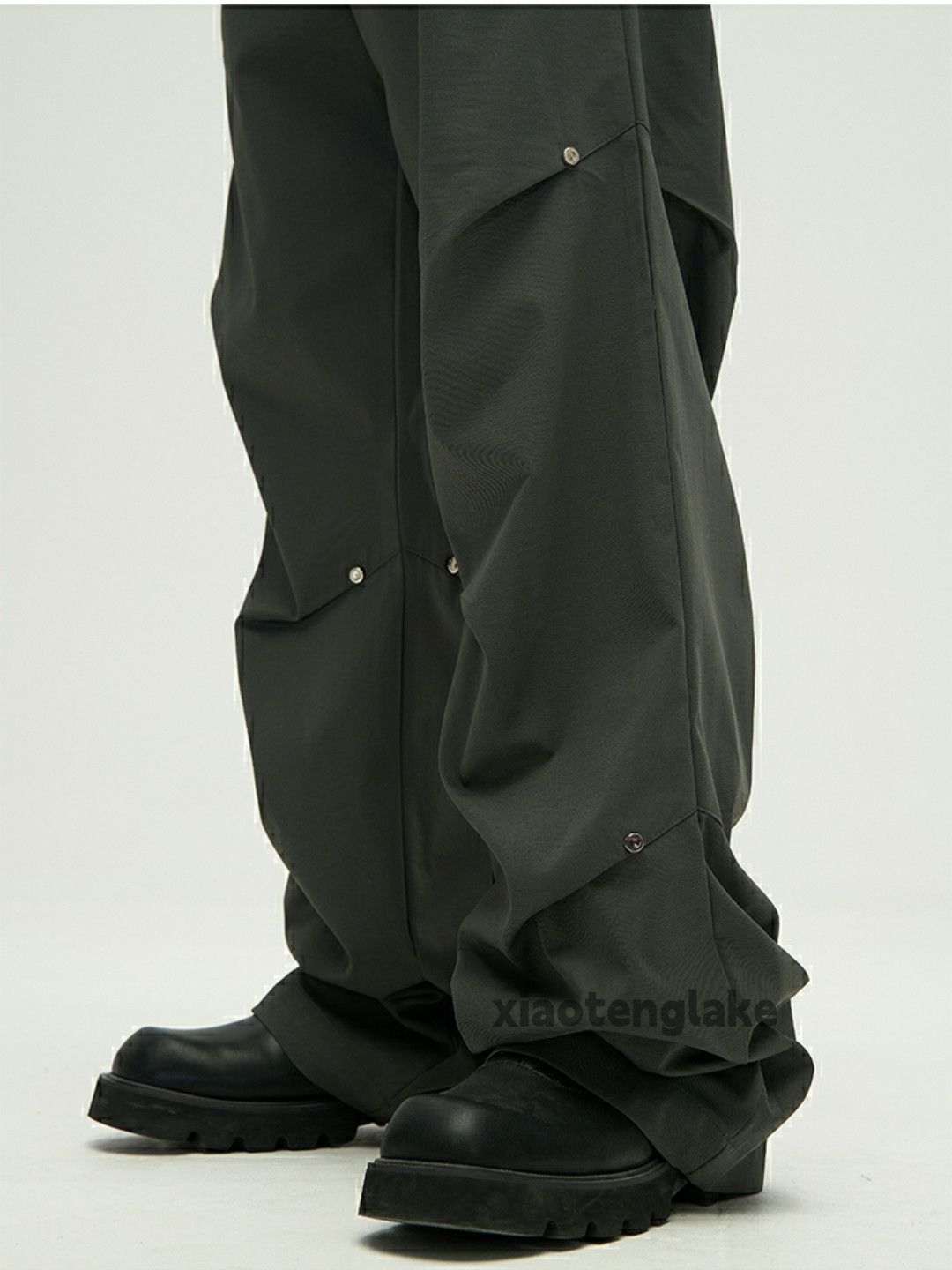 utility pleated loose baggy punk grunge stack pants