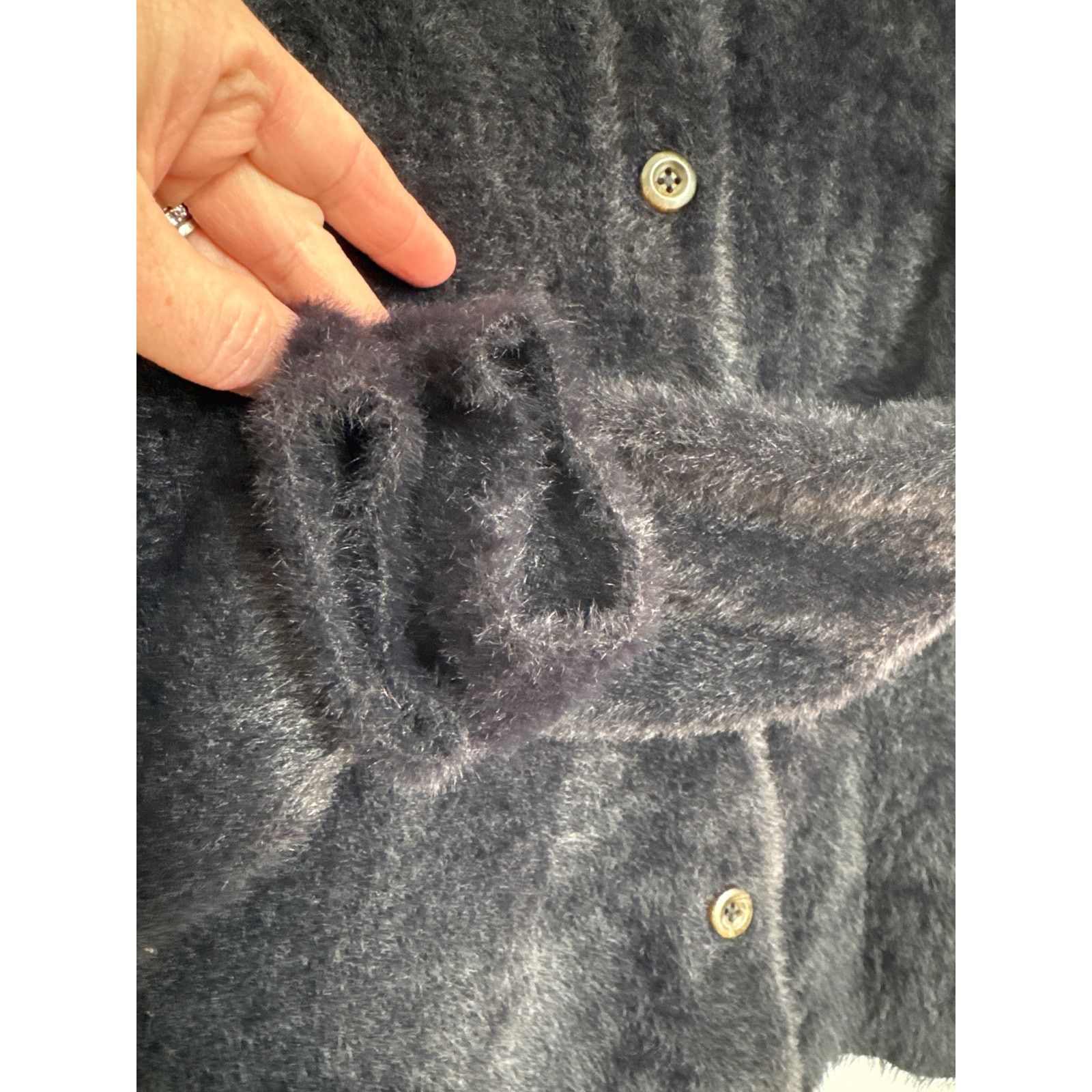 Madewell Madewell Hewitt Fuzzy Cardigan Sweater button down Black Size S / US 4 / IT 40 - 11 Thumbnail