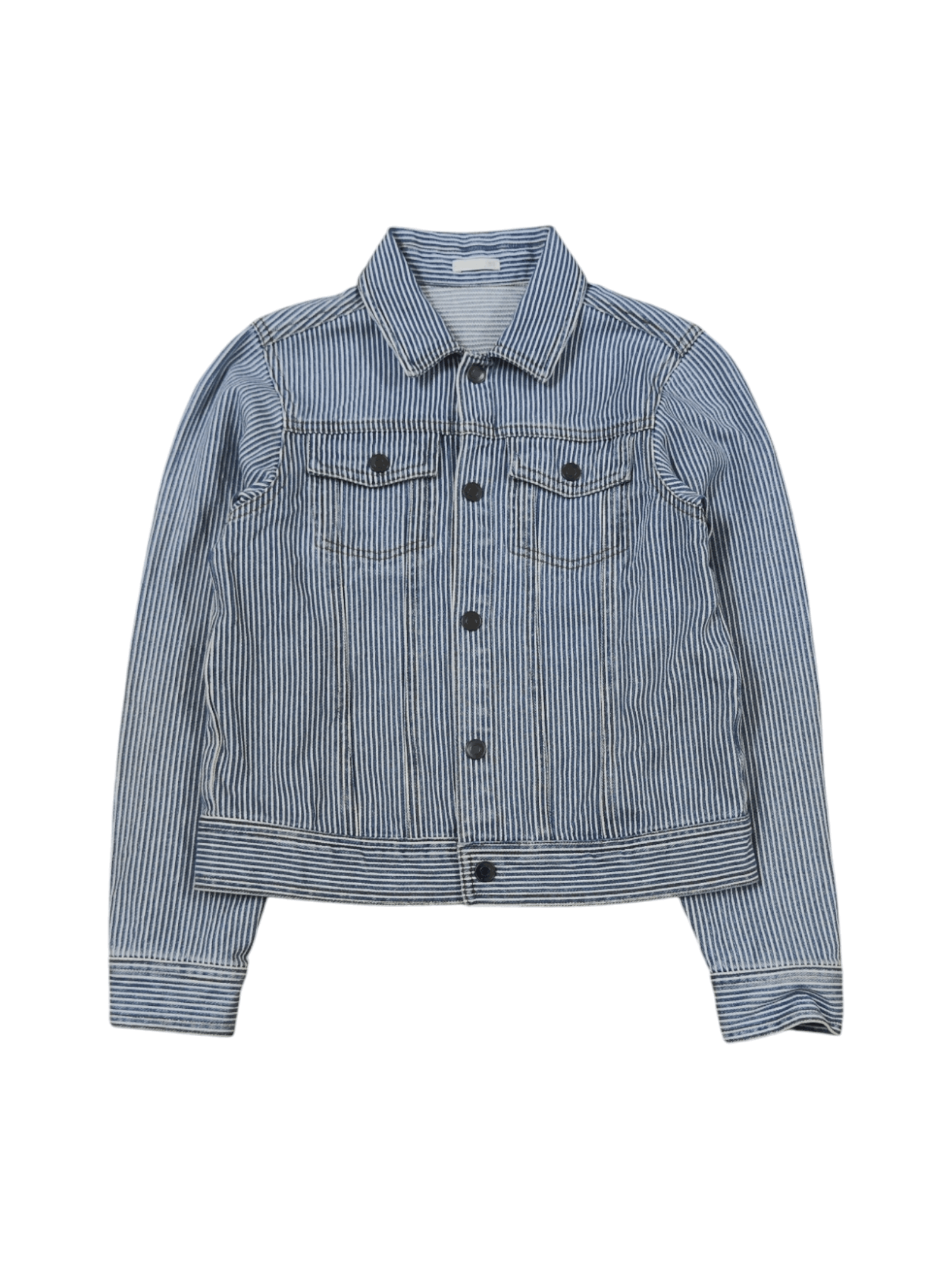 GU Japan Hickory Stripe Denim Jacket