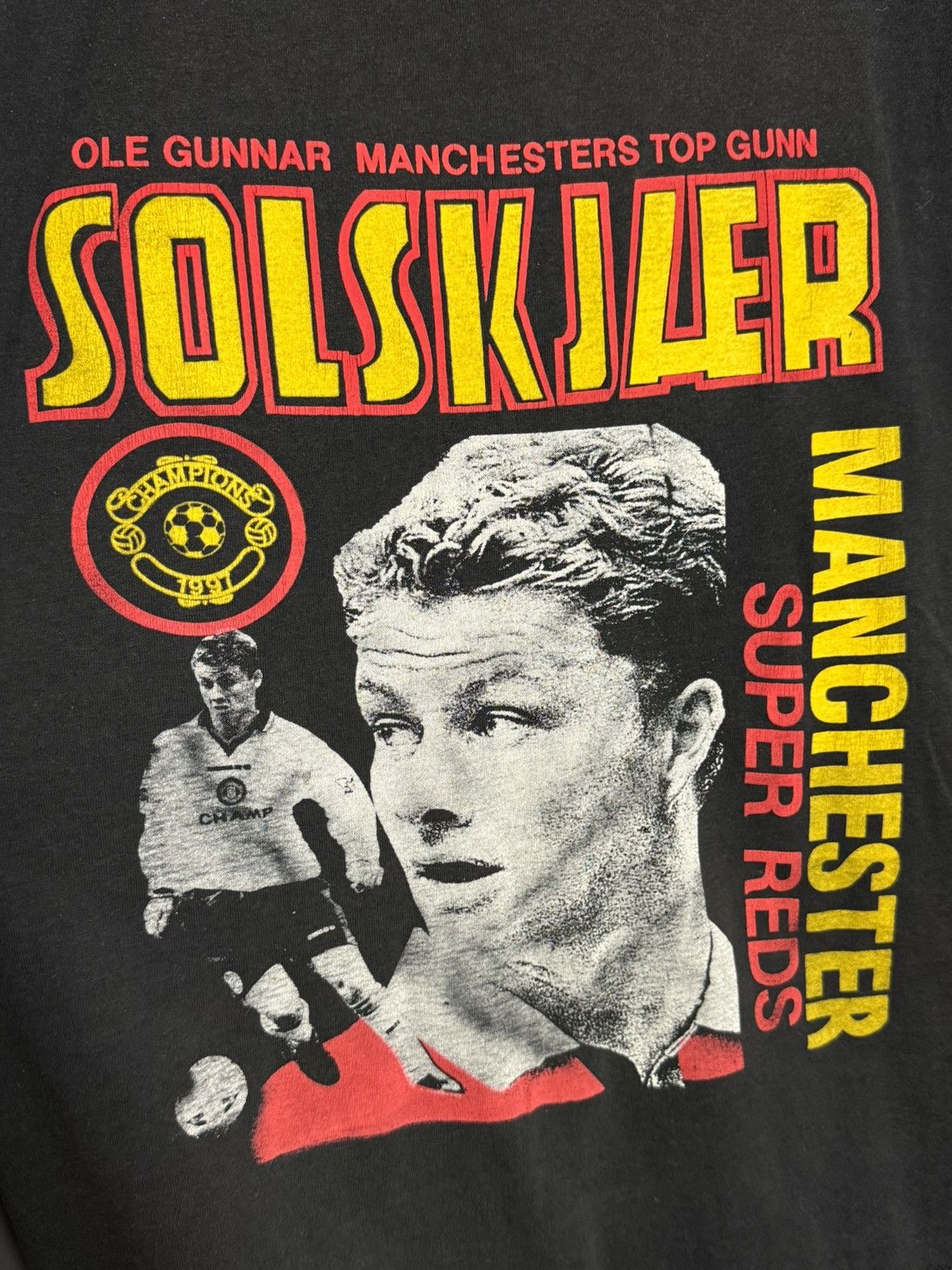 Vintage Vintage Manchester United Solskjaer Football T-Shirt Size US S / EU 44-46 / 1 - 3 Thumbnail