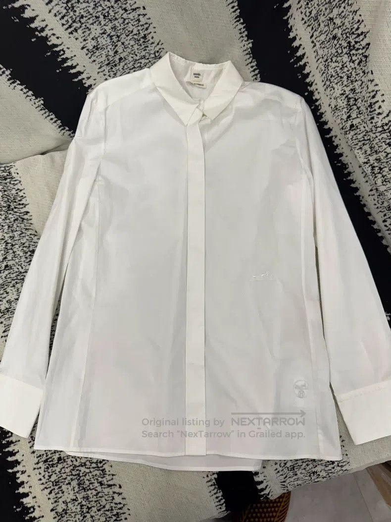 Hermes Hermes Slim-fit white solid-colored shirt Size XS / US 0-2 / IT 36-38 - 1 Thumbnail