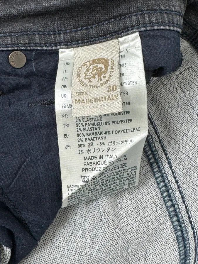 Diesel Diesel Black Gold Grey Distressed Denim Jeans Size US 30 / EU 46 - 10 Thumbnail