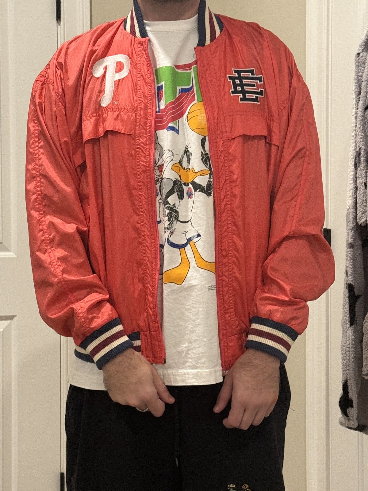 Eric Emanuel × MLB Eric Emanuel Philadelphia Phillies Windbreaker Jacket Medium Size US M / EU 48-50 / 2 - 6 Thumbnail