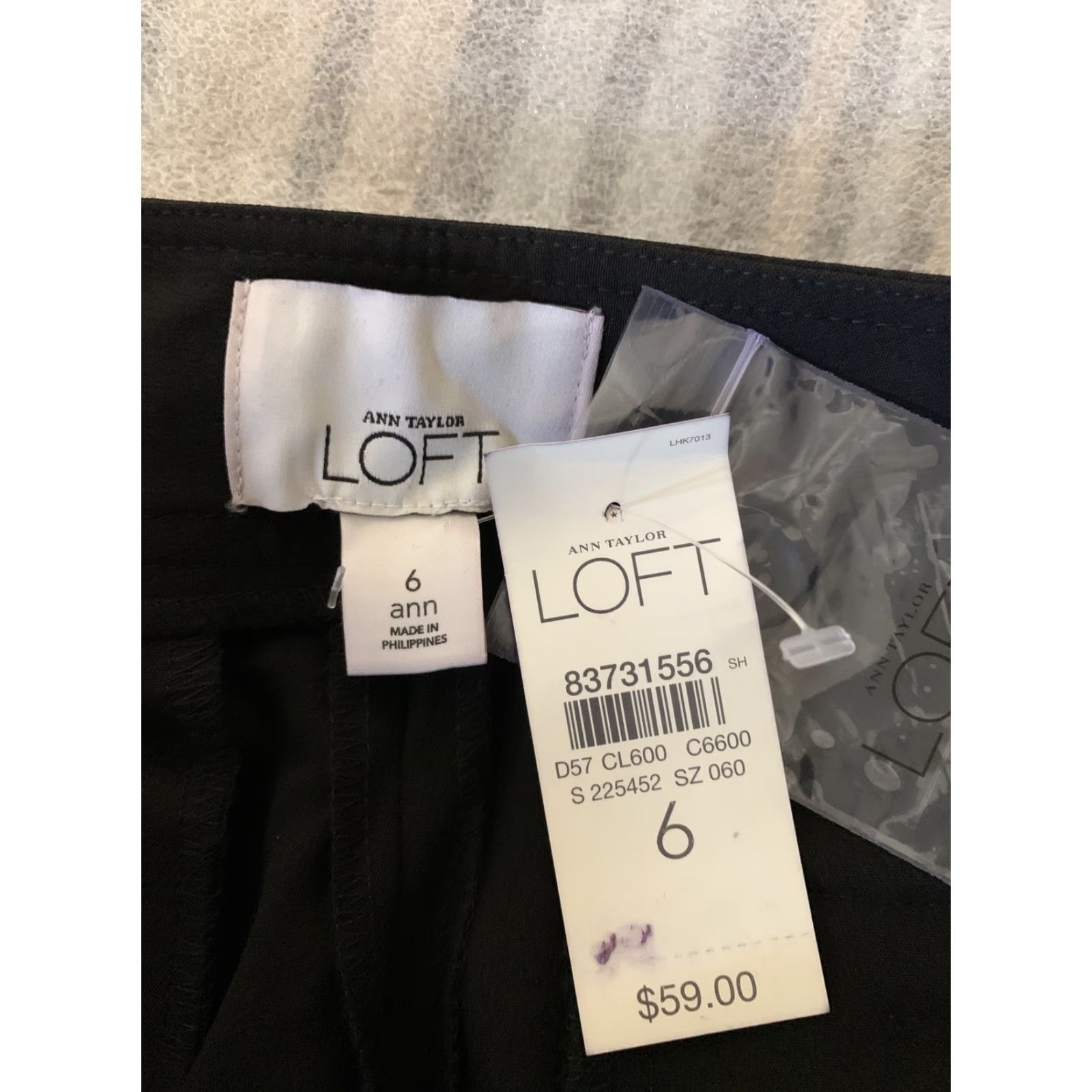 VINTAGE Ann Taylor LOFT Women's Flared Dress Pants Size 4 Black Stretch  Cotton Rayon Spandex
