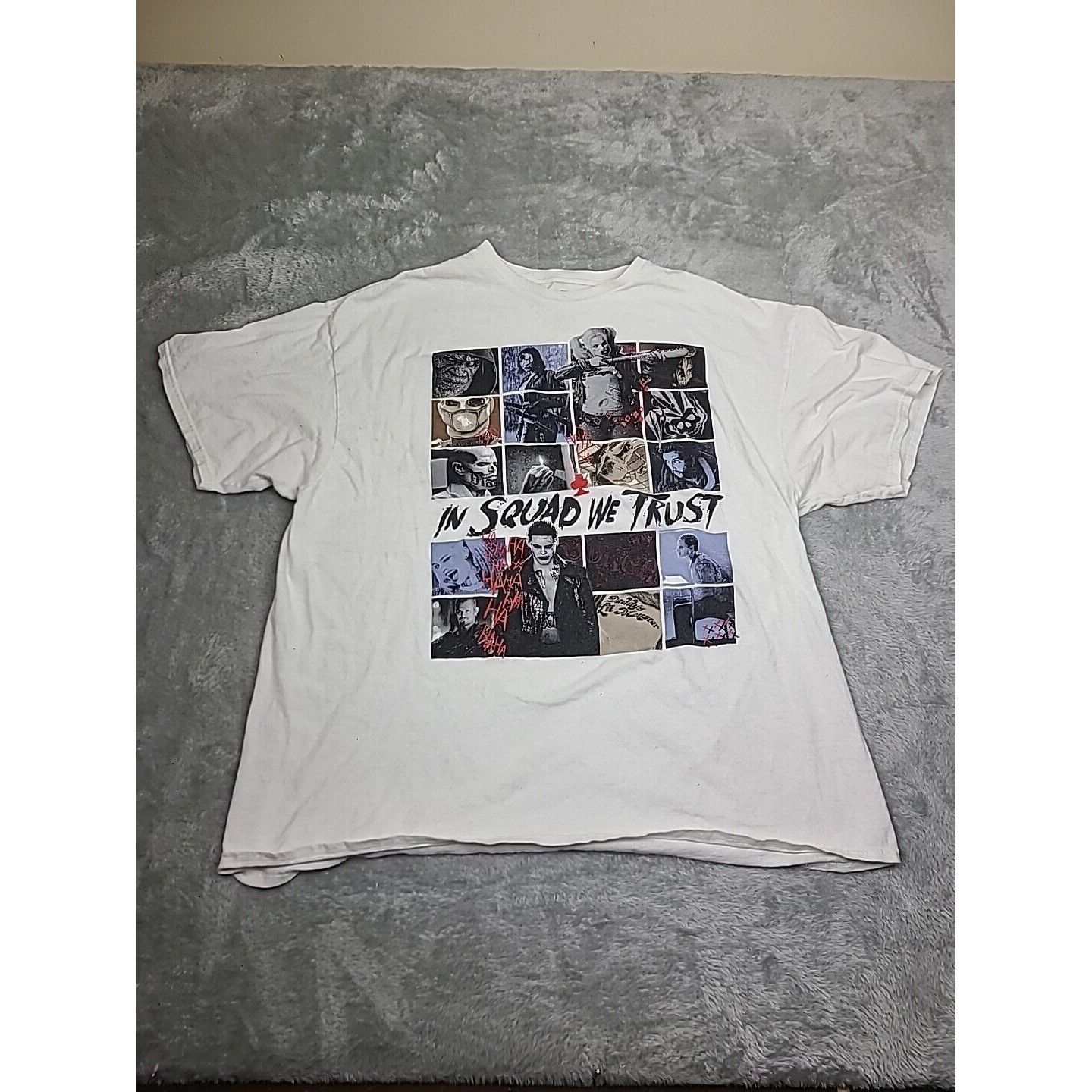 Marvel Comics Suicide Squad In Squad We Trust Graphic Tee White T Shirt Me Size US XXL / EU 58 / 5 - 1 Thumbnail