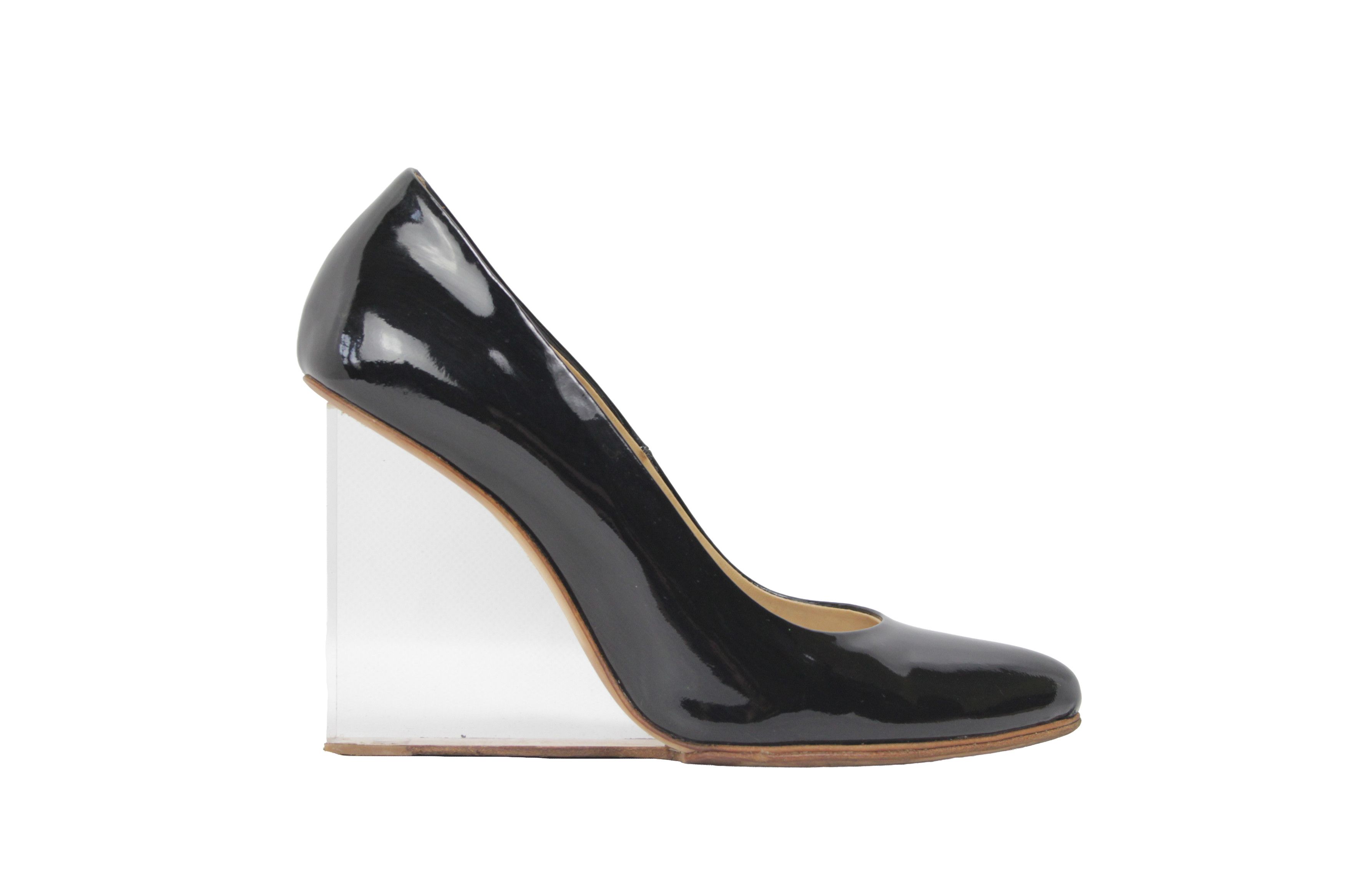 H&M × Maison Margiela Y2K Plexi Lucite Clear Wedge Heels Size US 7 / IT 37 - 1 Thumbnail