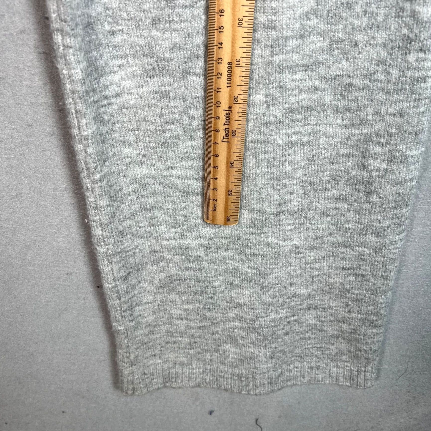 Mango VINTAGE MNG Womens Grey Knit Wide Leg Sweat Pants Size Medium Stretch Size 32" / US 10 / IT 46 - 6 Thumbnail