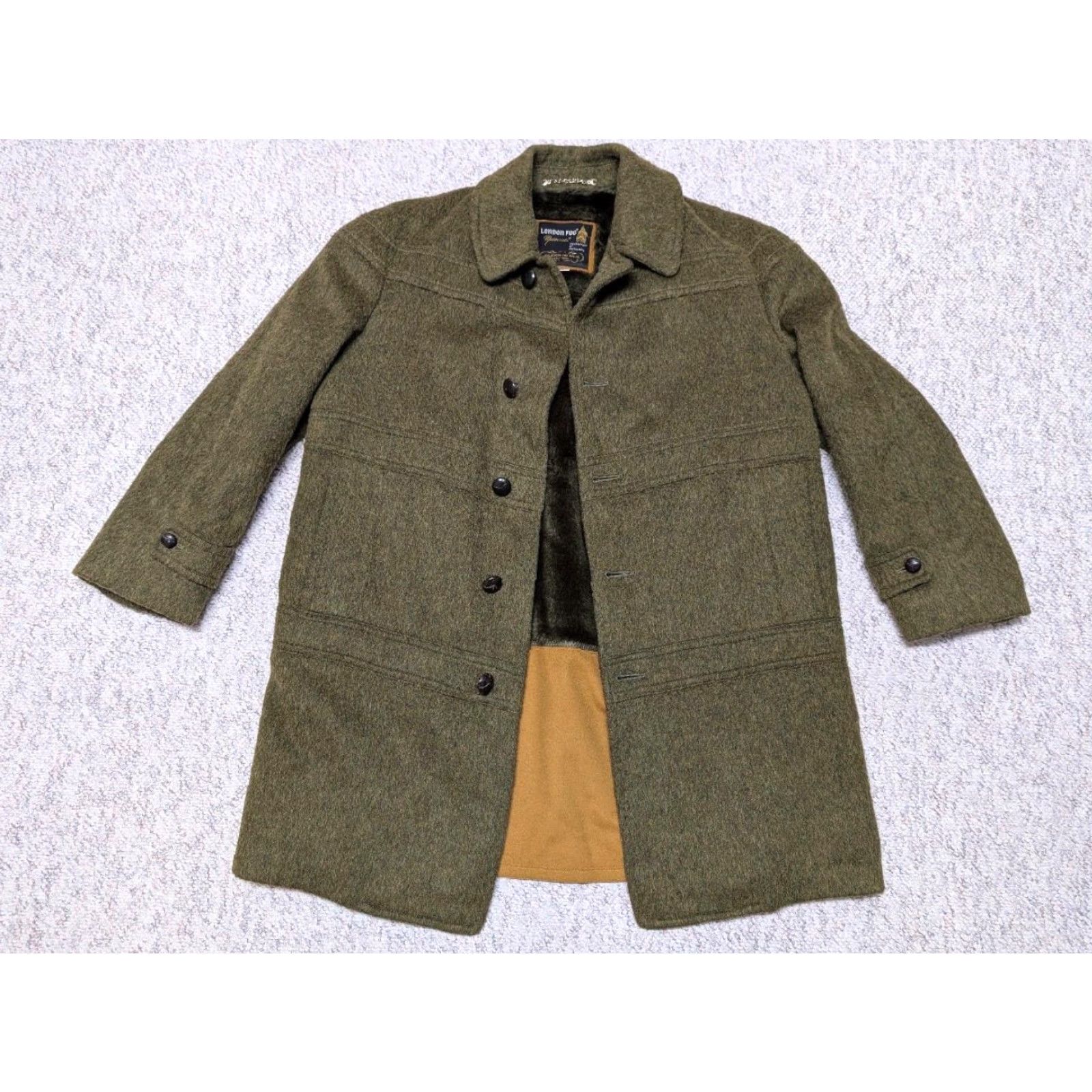 London Fog VINTAGE London Fog MOHAIR Overcoat Shirt Men M 42 Green Wool Coat Cobain 1960s 70s Shaggy Furry Solid Wool Size US M / EU 48-50 / 2 - 3 Thumbnail