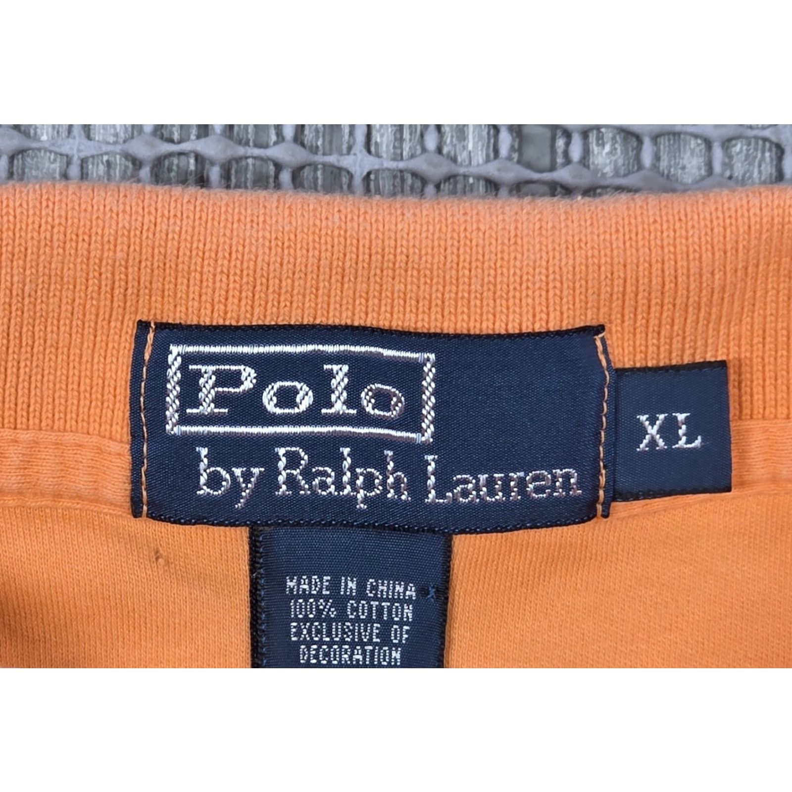 Polo Ralph Lauren VTG Ralph Lauren Polo Shirt XL Short Sleeve Orange Mens Soft Touch Teal Pony Size US XL / EU 56 / 4 - 7 Thumbnail