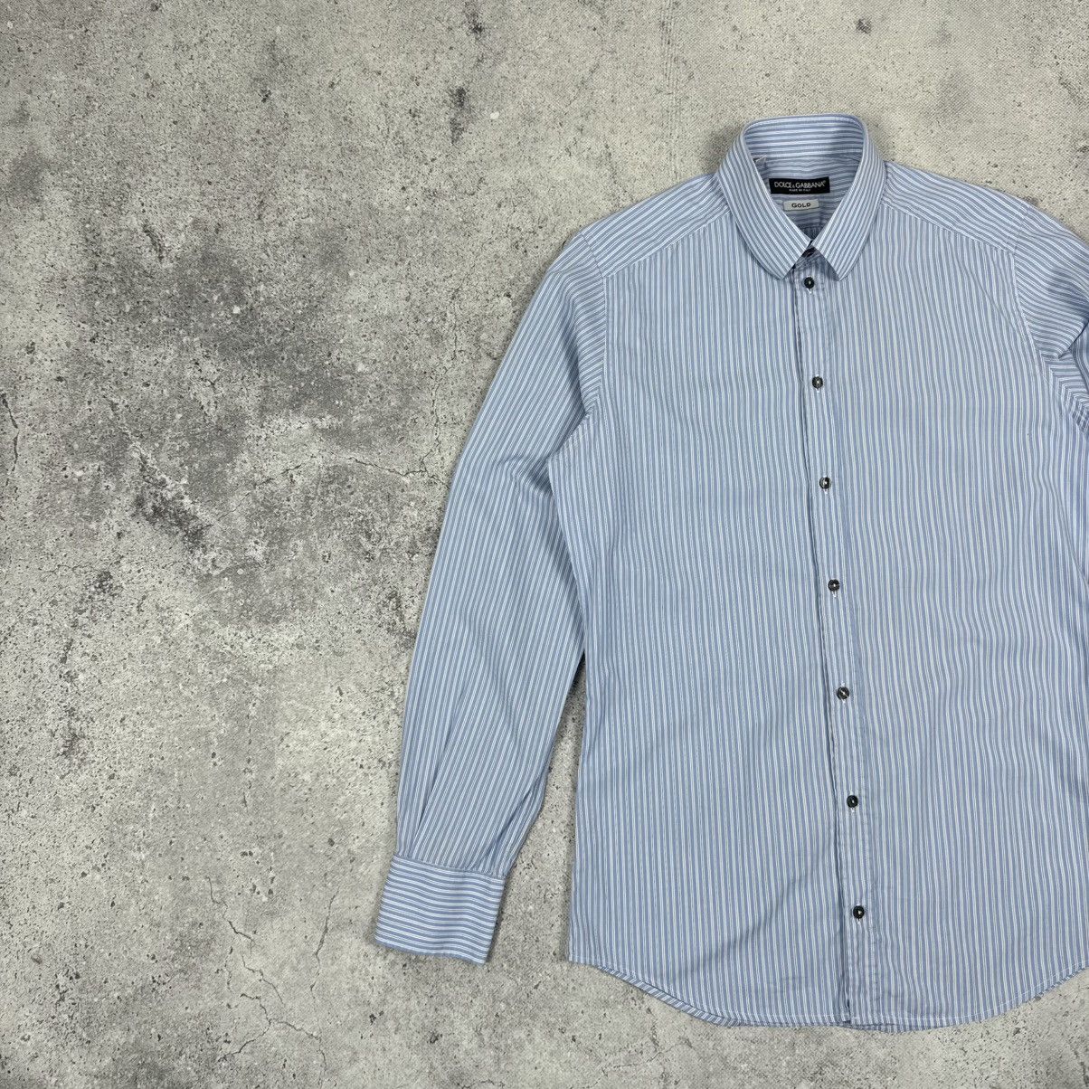 Dolce & Gabbana Dolce & Gabbana Gold Martini Fit Striped Button Up Shirt Size US M / EU 48-50 / 2 - 4 Thumbnail