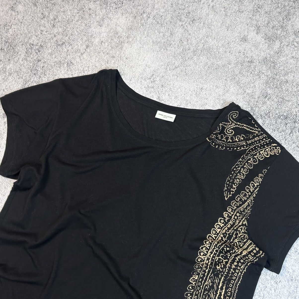Dries Van Noten Vintage Dries Van Noten Black Silk Blend Tunic Shirt Size S / US 4 / IT 40 - 5 Thumbnail