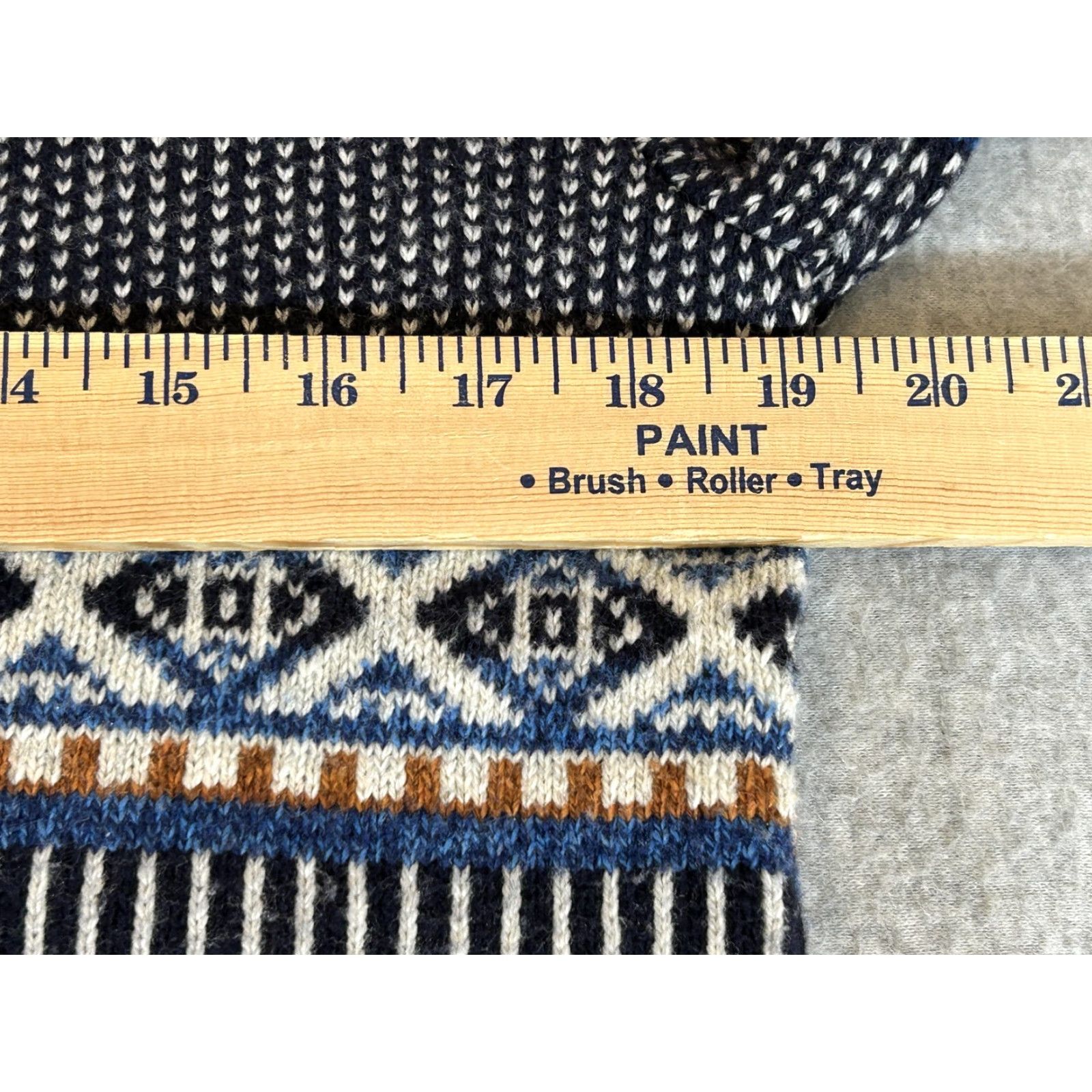 American Eagle Outfitters American Eagle Sweater Mens Medium Fair Isle Shawl Collar Pullover Wool Blend AE Size US M / EU 48-50 / 2 - 3 Thumbnail