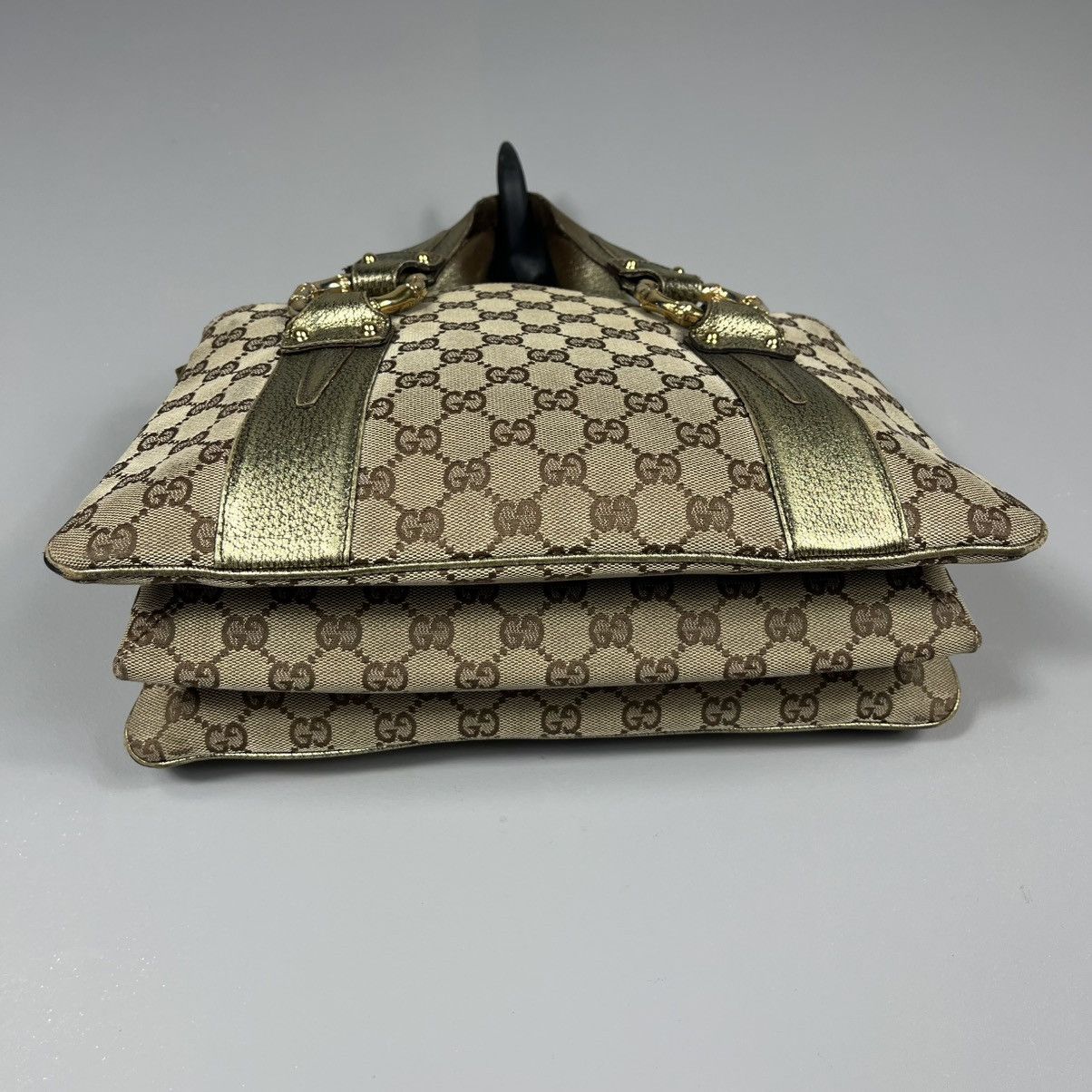 Gucci Bag Brown Gold Luxury Vintage Style Monogram
