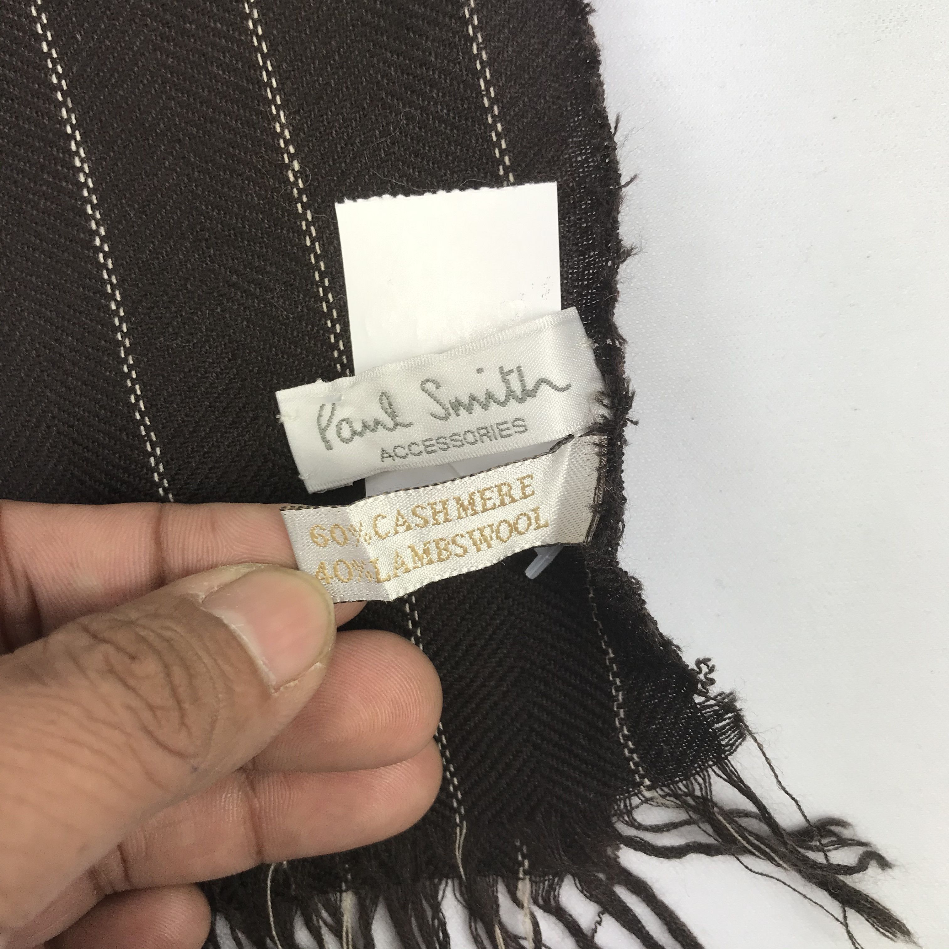 Paul Smith Vintage Paul Smith Scarf Muffler Cashmere Scarves Size ONE SIZE - 4 Thumbnail
