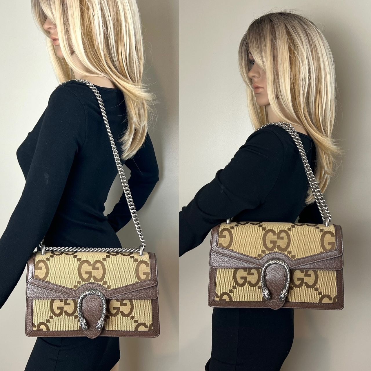 Gucci Gucci Dionysus Jumbo GG Canvas Beige Shoulder Bag Maxi Size ONE SIZE - 3 Thumbnail
