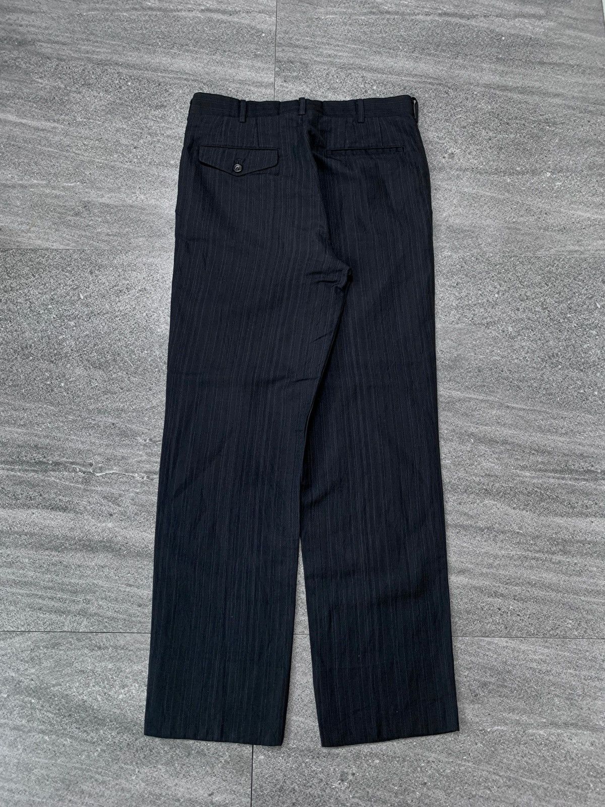 Comme des Garcons Homme Deux FREE TAX. Striped Linen Blend Trousers - 30” Size US 30 / EU 46 - 6 Thumbnail