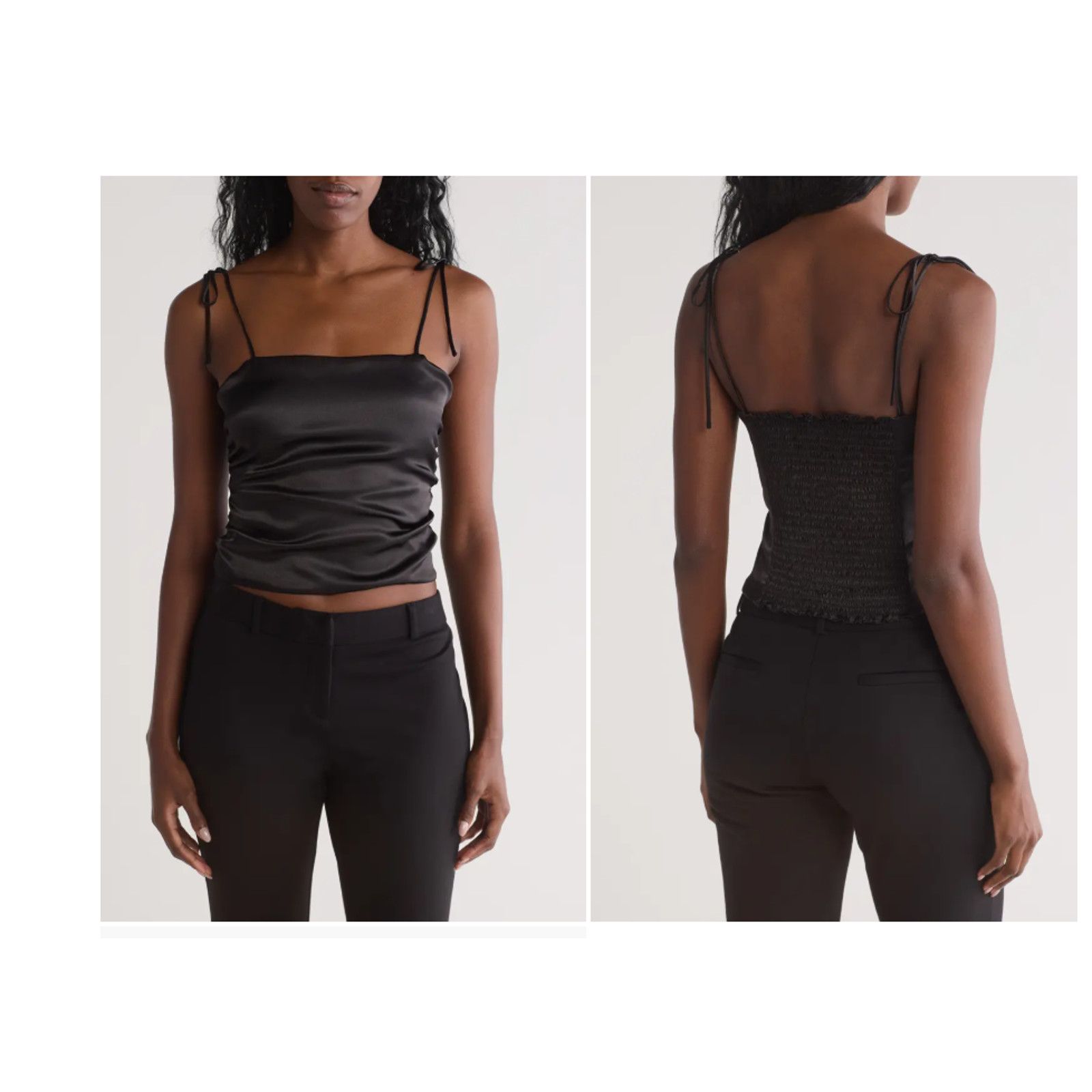 Calvin Klein Calvin Klein Womens Slim Fit Camisole Black Satin XXS NWT Size XXS / US 00 / IT 34 - 8 Thumbnail