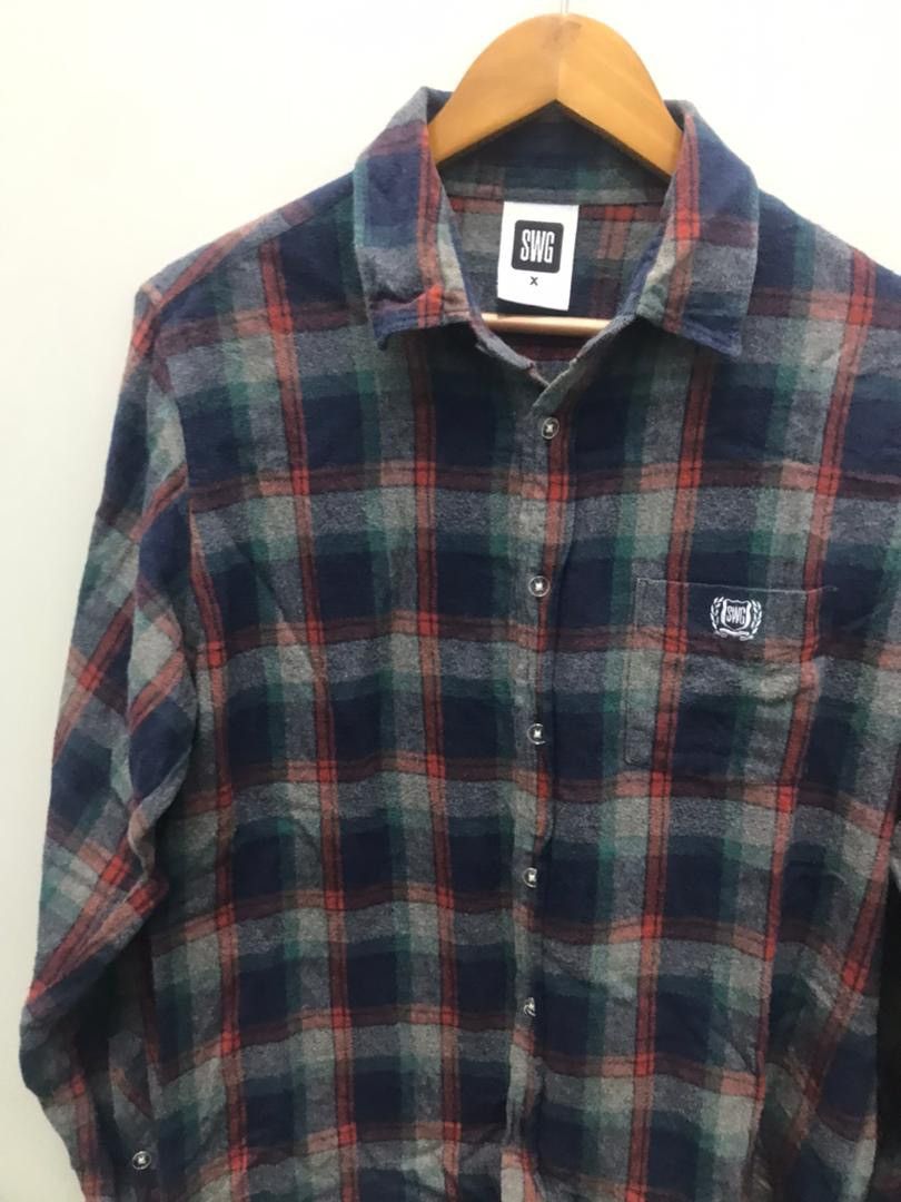 PHENOMENON × Swagger SWAGGER - Soft Cotton Flannel Button Up Shirt Size US M / EU 48-50 / 2 - 5 Thumbnail