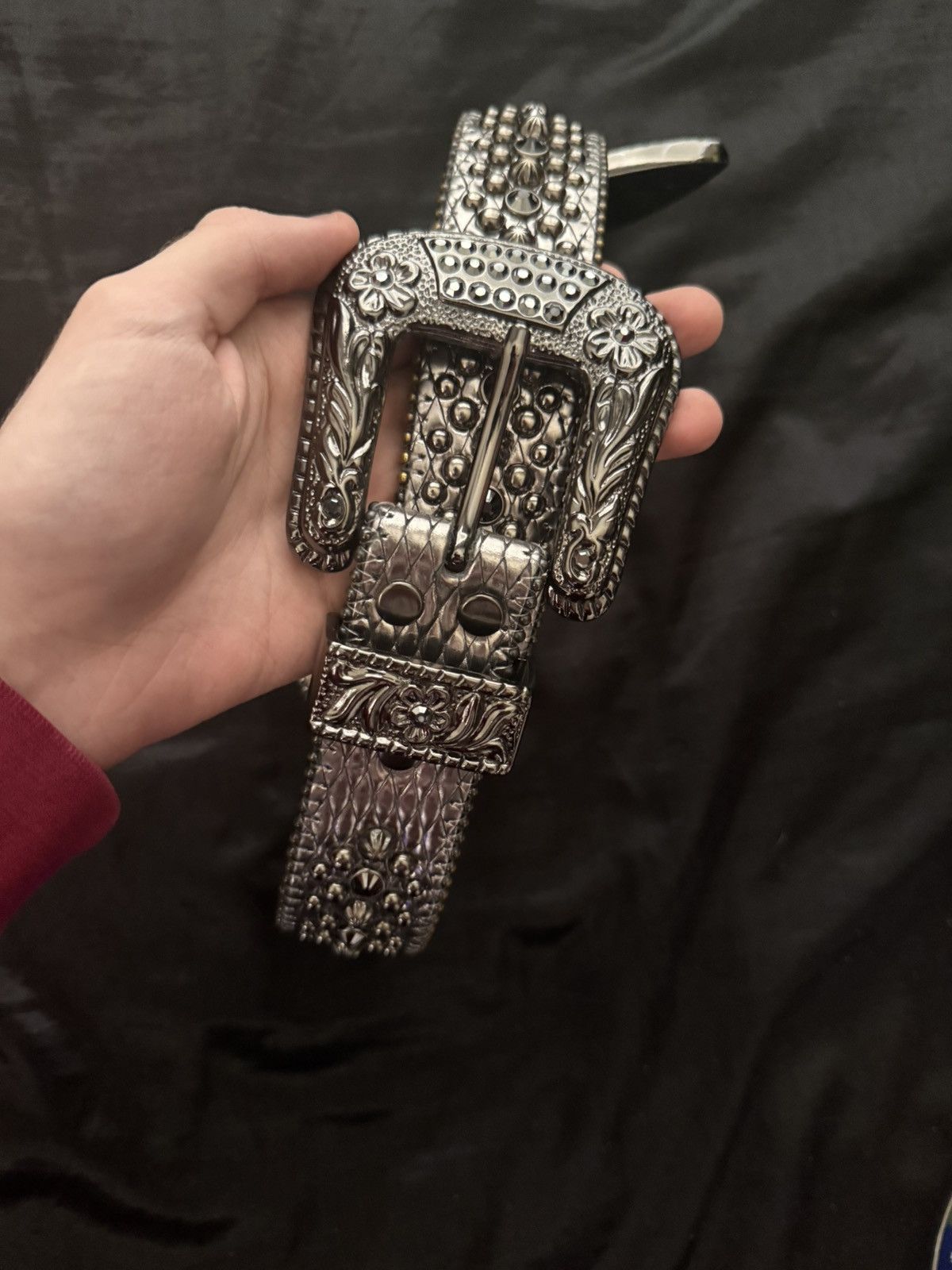 B.B. Simon The Trojan Grey Black Metallic Size 30 - 5 Thumbnail
