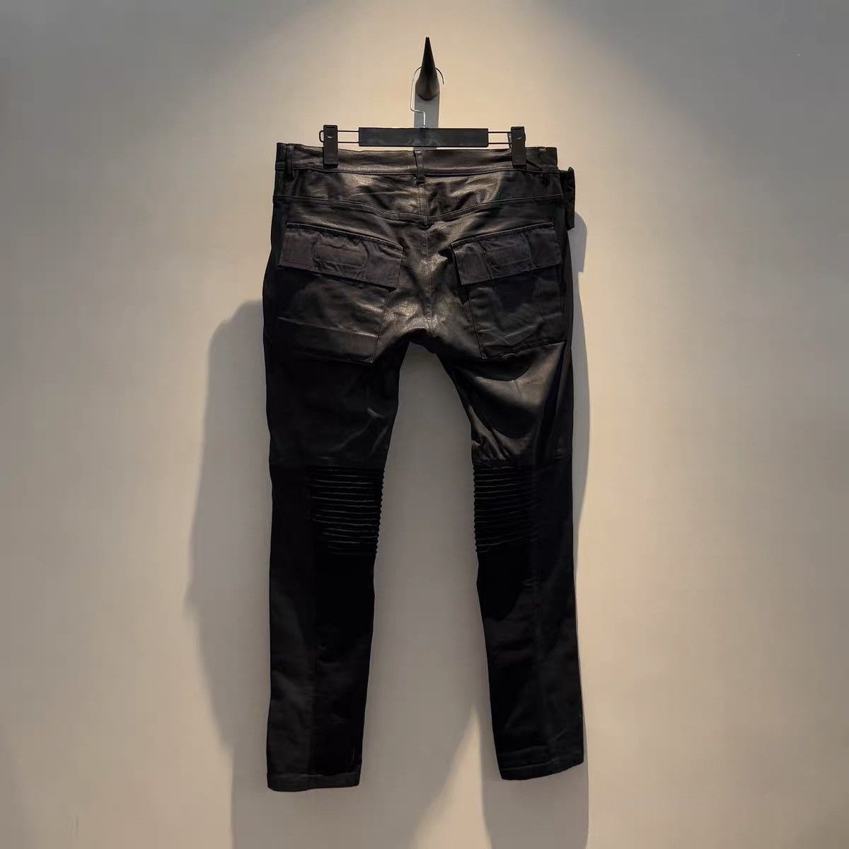 Rick Owens Size 48 RO slanted-front motorcycle pants Size US 38 / EU 54 - 5 Thumbnail