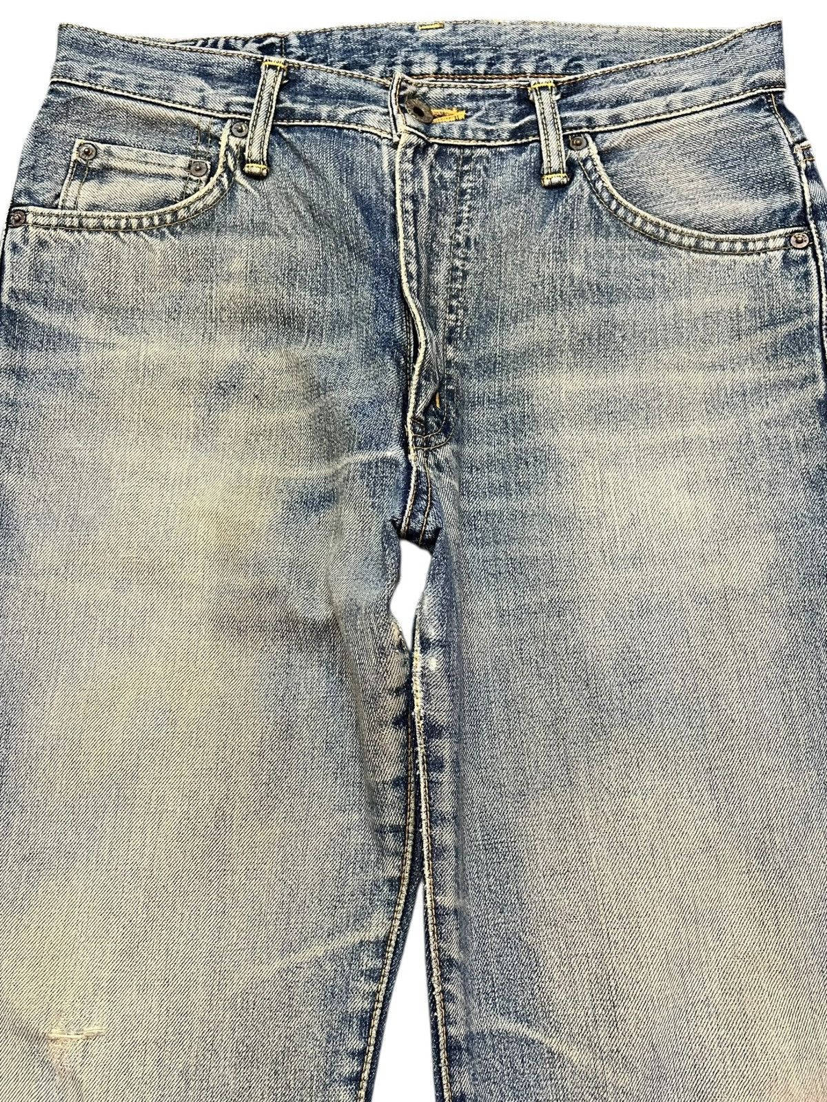 Edwin Vintage Edwin 101F Flare Faded Distressed Denim Size US 30 / EU 46 - 2 Thumbnail
